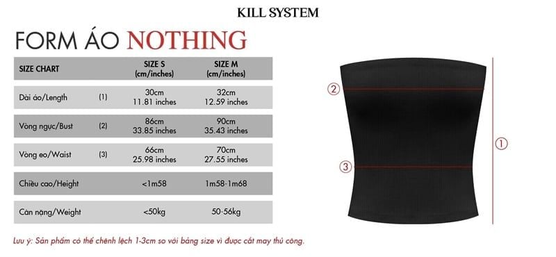  Áo quây mỏng trơn ôm body chất tăm cotton NOTHING - KILLSYSTEM 