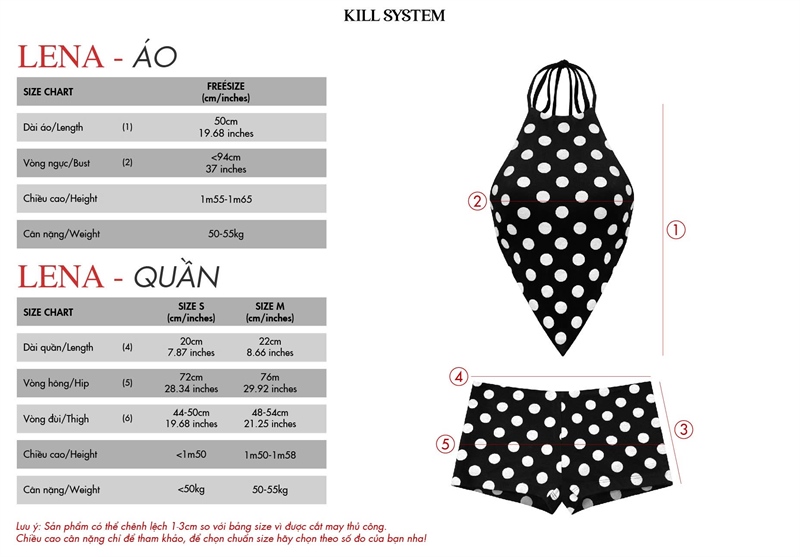  Quần chấm bi cạp trễ LENA - KILLSYSTEM 