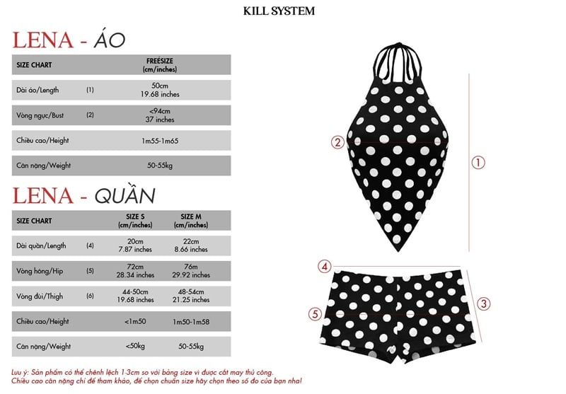  Quần chấm bi cạp trễ LENA - KILLSYSTEM 