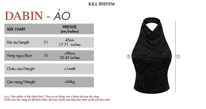  Áo yếm đính đá DABIN - KILLSYSTEM 