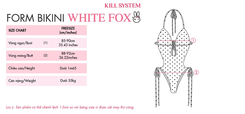  Bikini hoạ tiết chấm bi WHITE FOX - KILLSYSTEM 