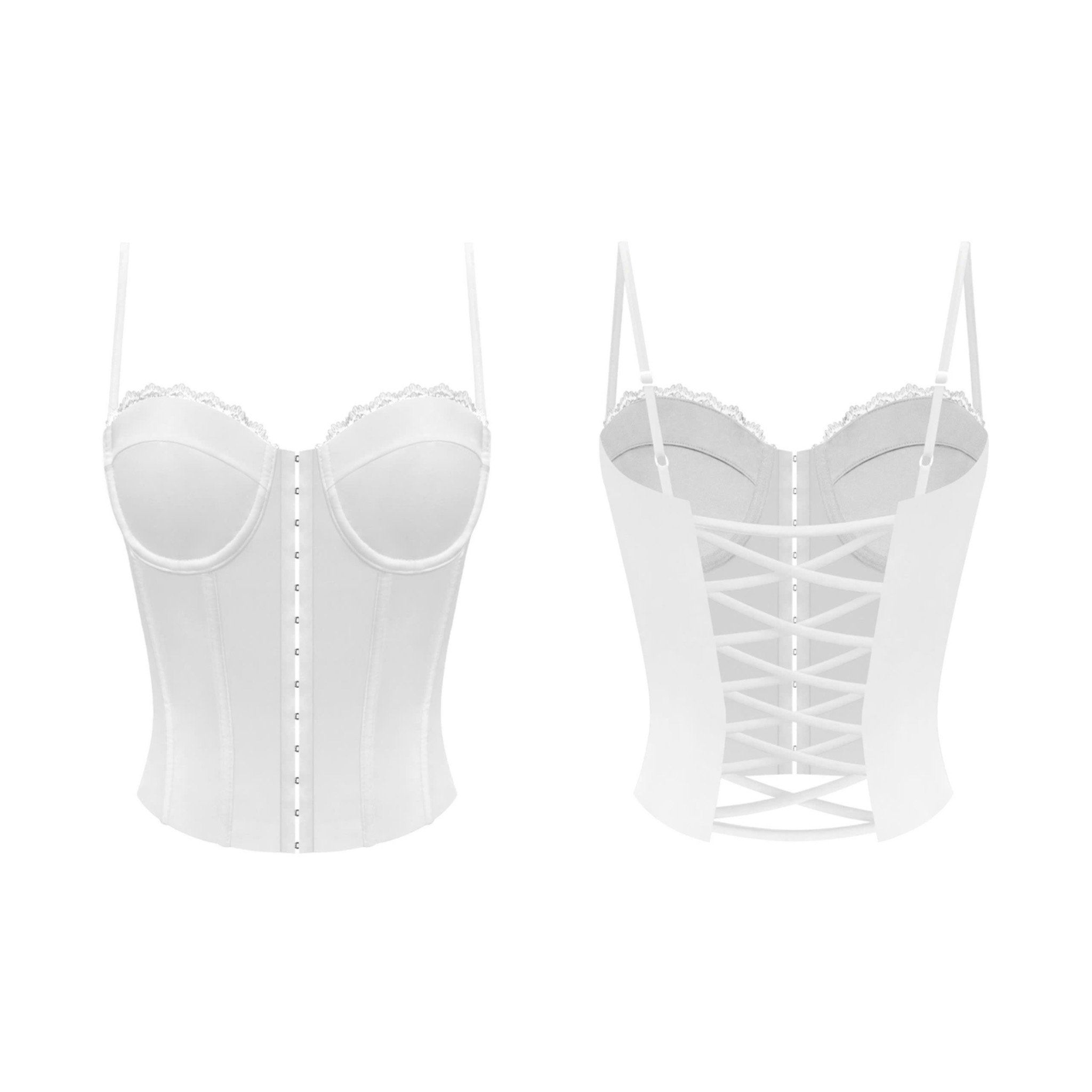  Áo hai dây dáng corset viền ren mắc cài ôm body SAMBI - KILLSYSTEM 