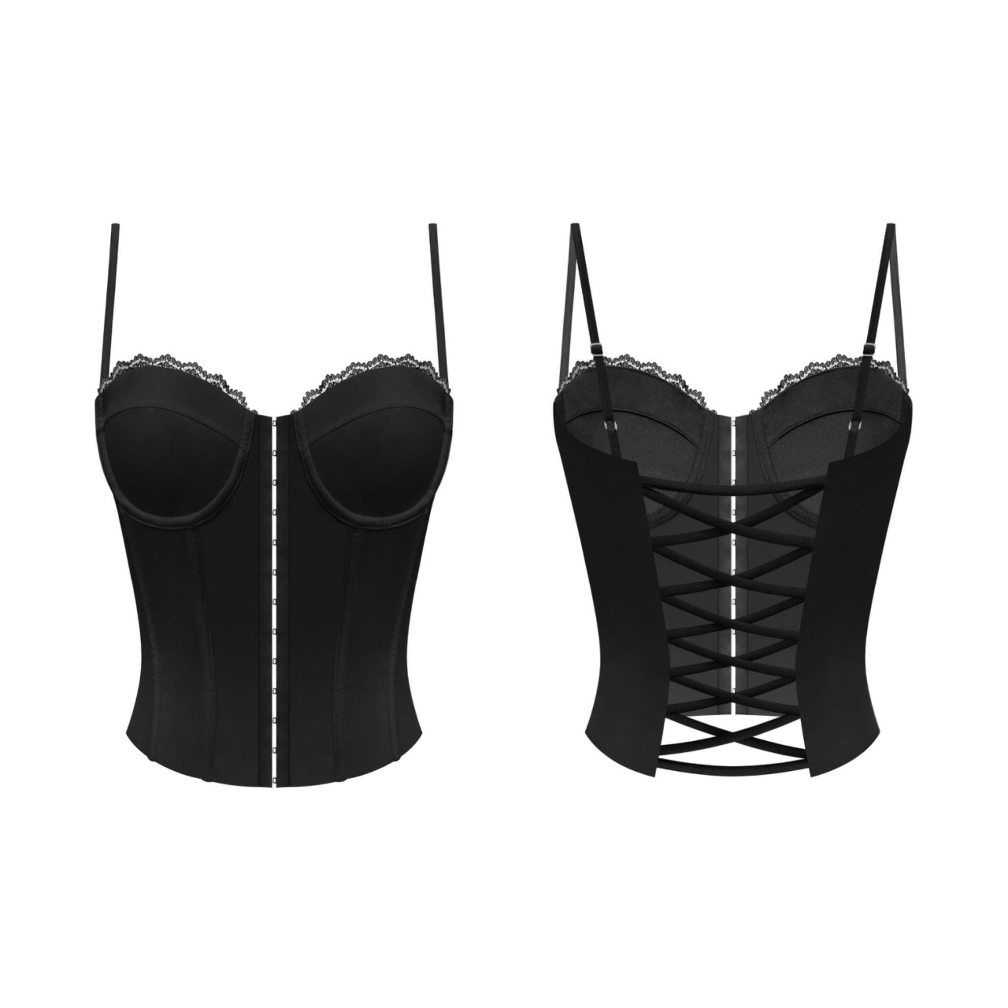  Áo hai dây dáng corset viền ren mắc cài ôm body SAMBI - KILLSYSTEM 