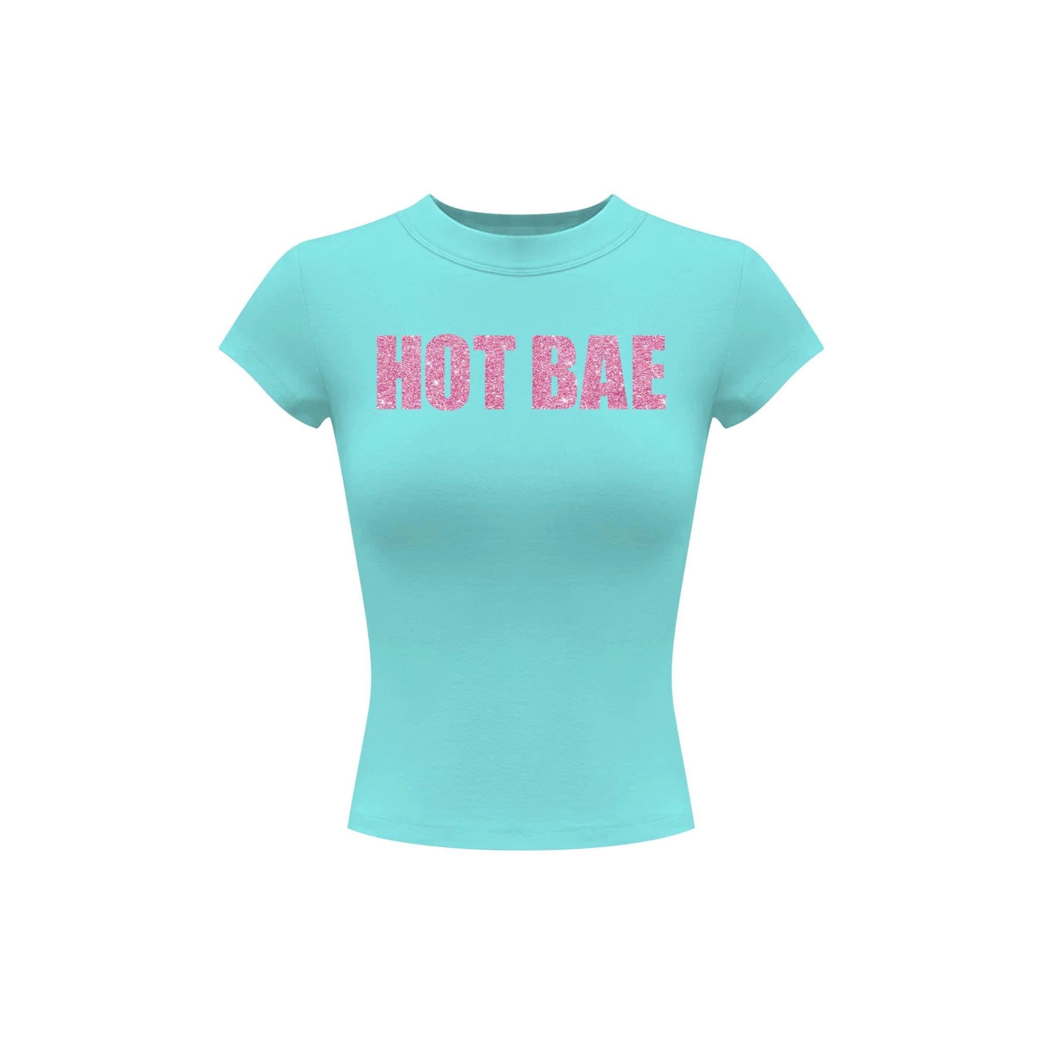  Áo thun babytee in chữ kim tuyến lấp lánh HOT BAE - KILLSYSTEM 