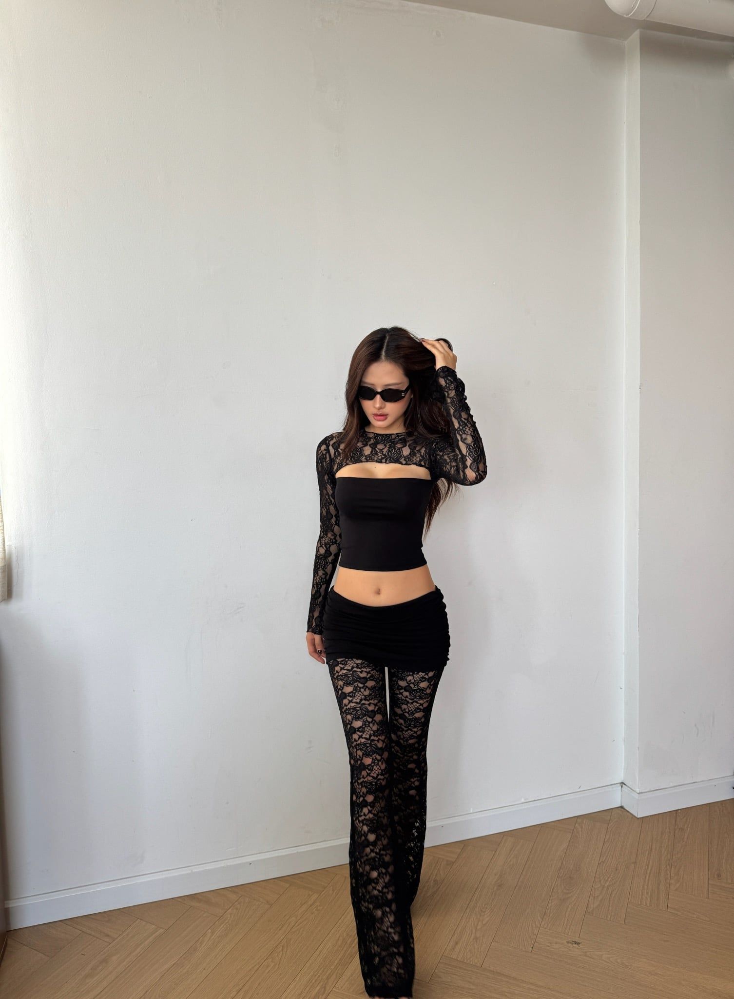  Quần ren ống loe phối váy ôm cạp thấp sexy tôn dáng SAMANTHA - KILLSYSTEM 