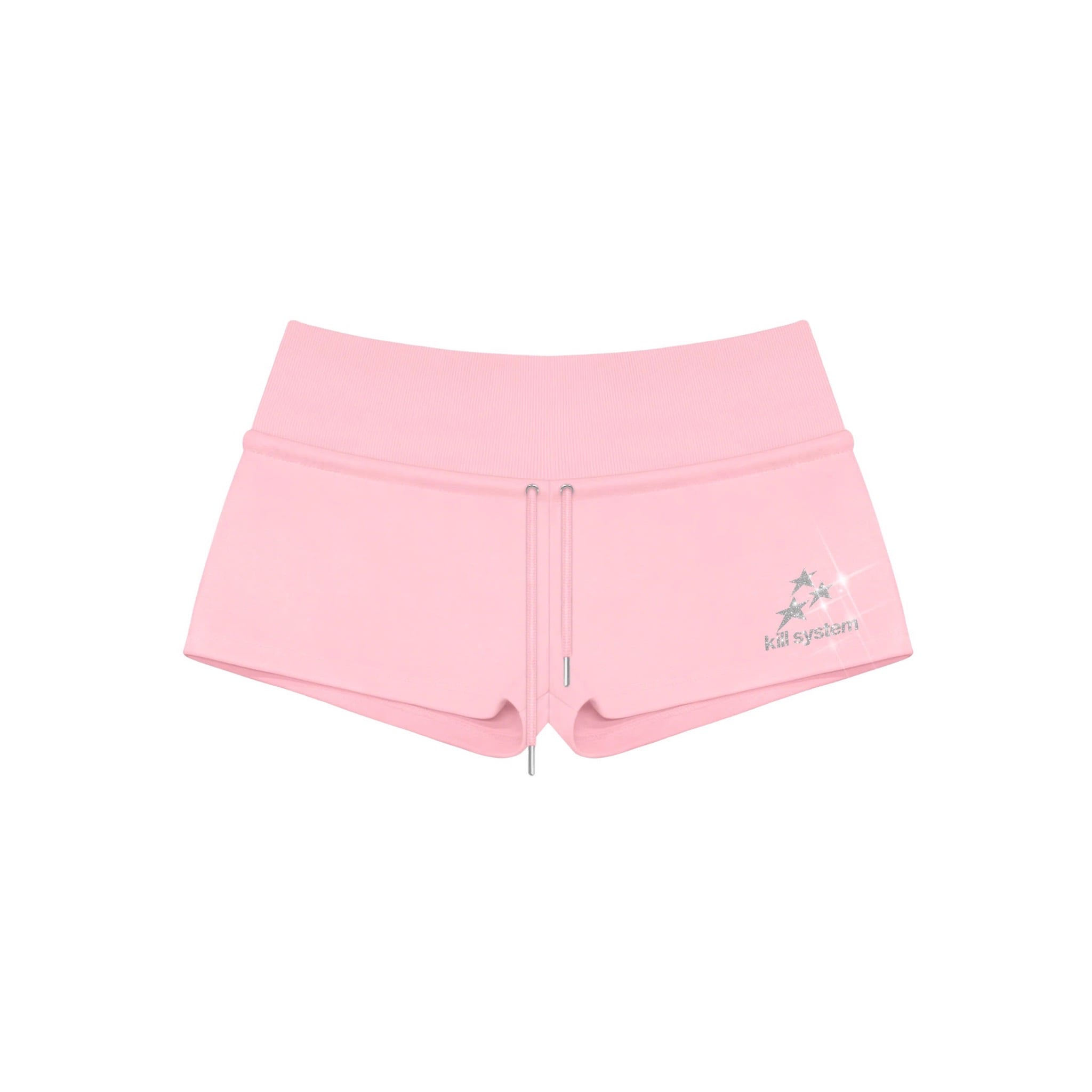  Quần short nỉ cạp trễ in nhũ SUPER STAR - KILLSYSTEM 