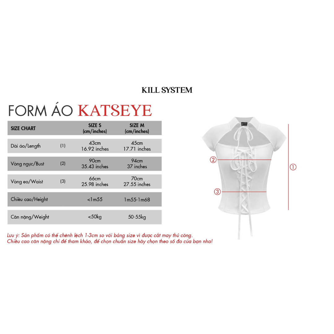  Áo kiểu khoét ngực thắt nơ ôm body tôn dáng KATSEYE - KILLSYSTEM 