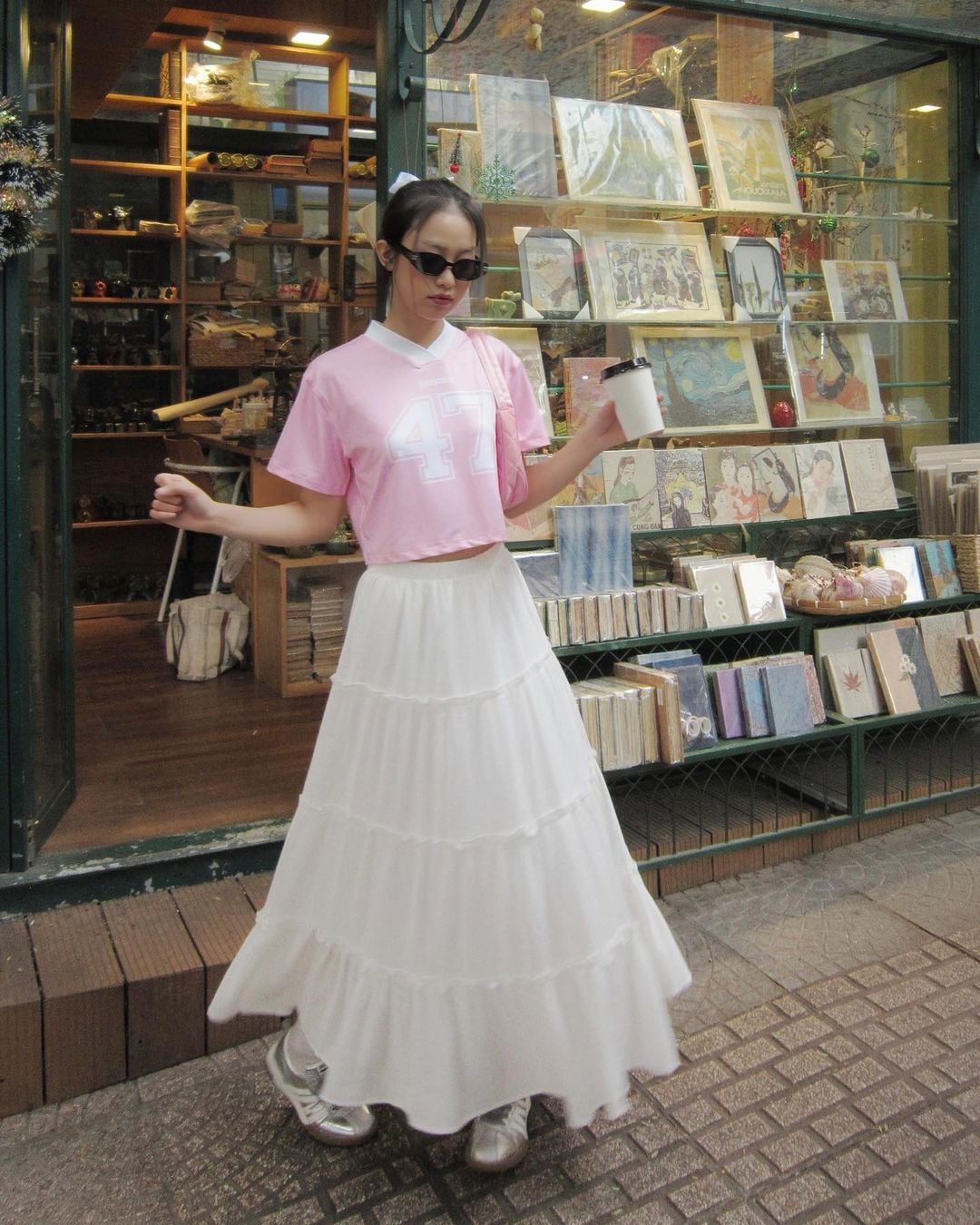  Chân váy dài Kill System Annie dáng xoè nhiều tầng 