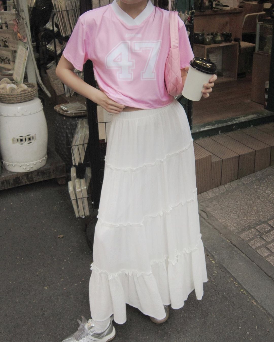  Chân váy dài Kill System Annie dáng xoè nhiều tầng 