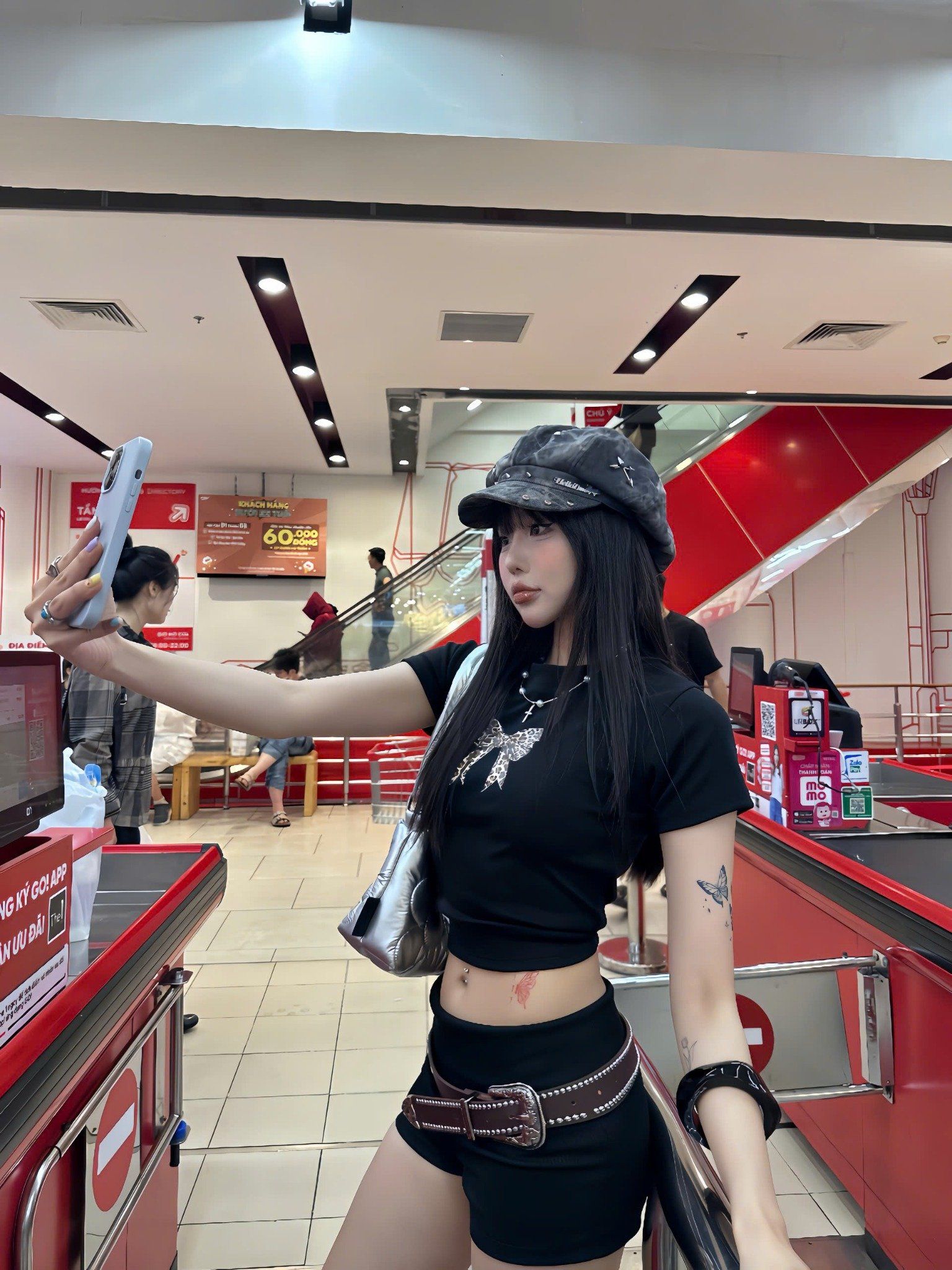  Áo thun ôm body cotton lông mịn co giãn NƠ BEO 