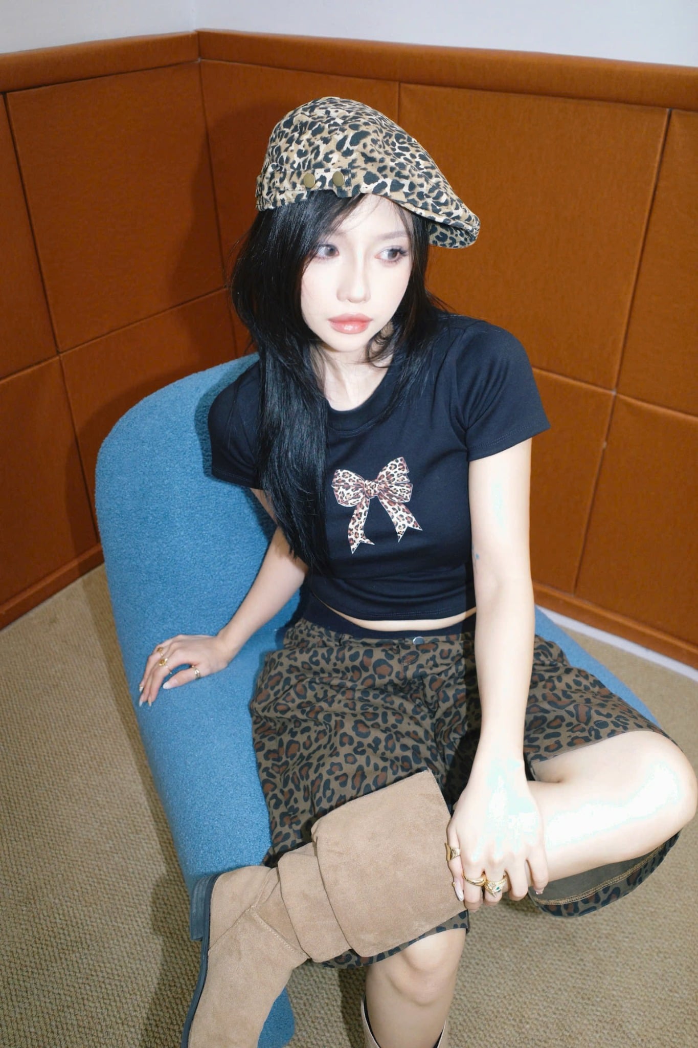  Áo thun ôm body cotton lông mịn co giãn NƠ BEO 