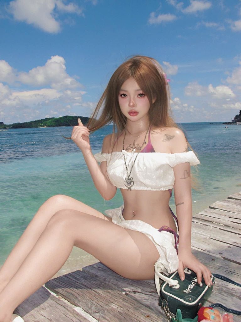  Áo crotop cổ tròn tay phồng TINI - KILL SYSTEM 