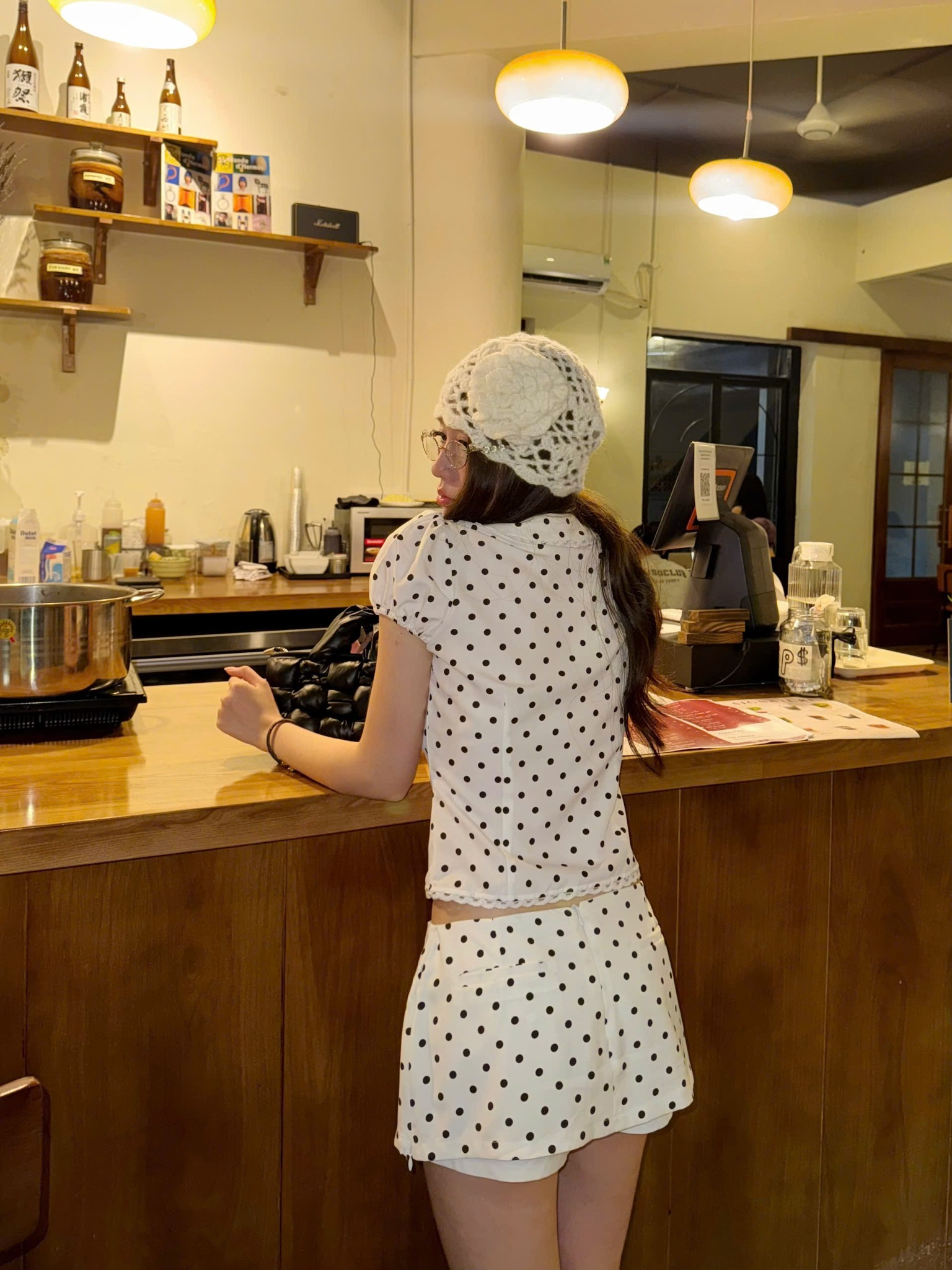  Áo sơ mi ngắn chấm bi tay phồng POLKA - KILL SYSTEM 