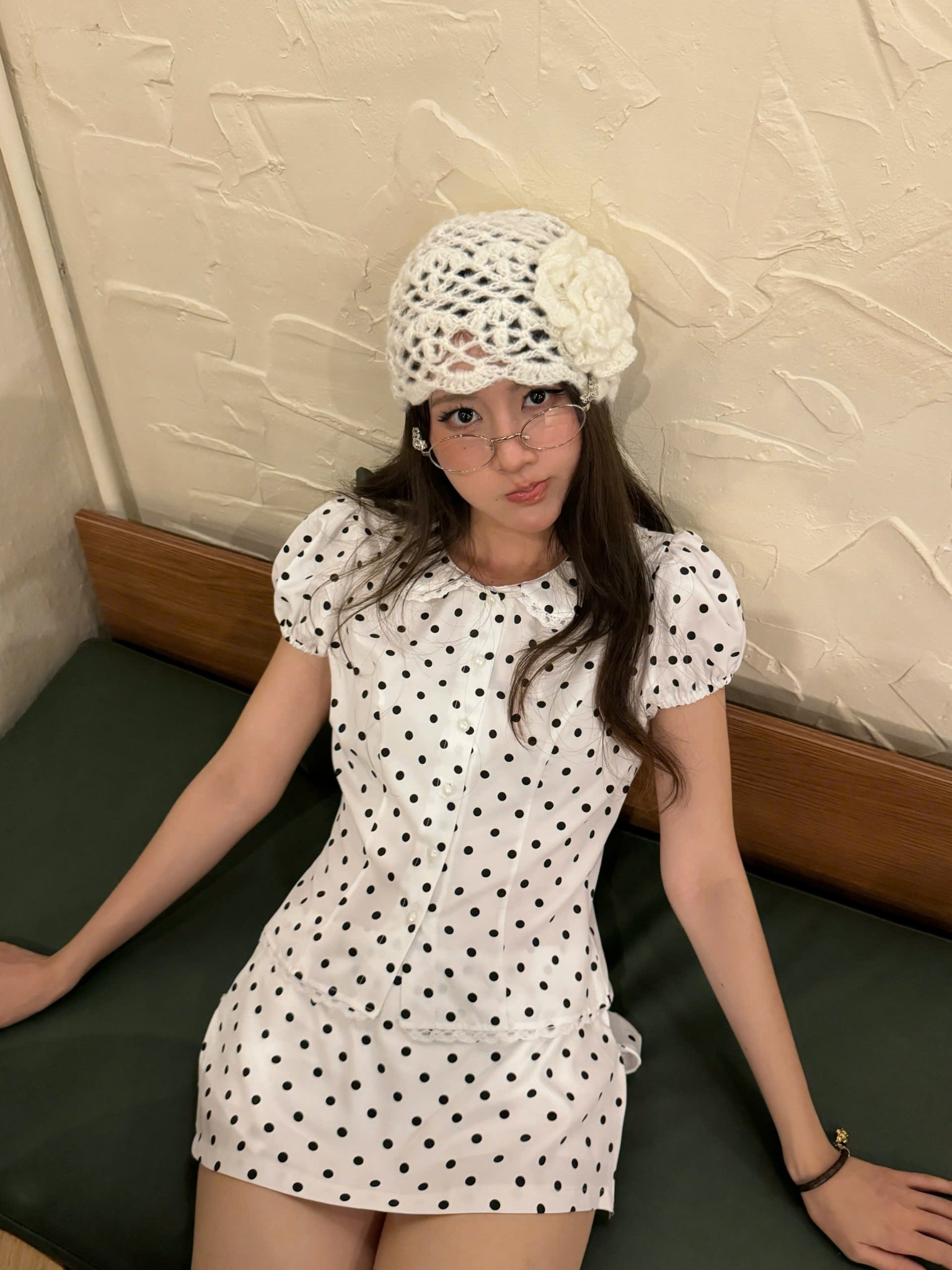  Áo sơ mi ngắn chấm bi tay phồng POLKA - KILL SYSTEM 