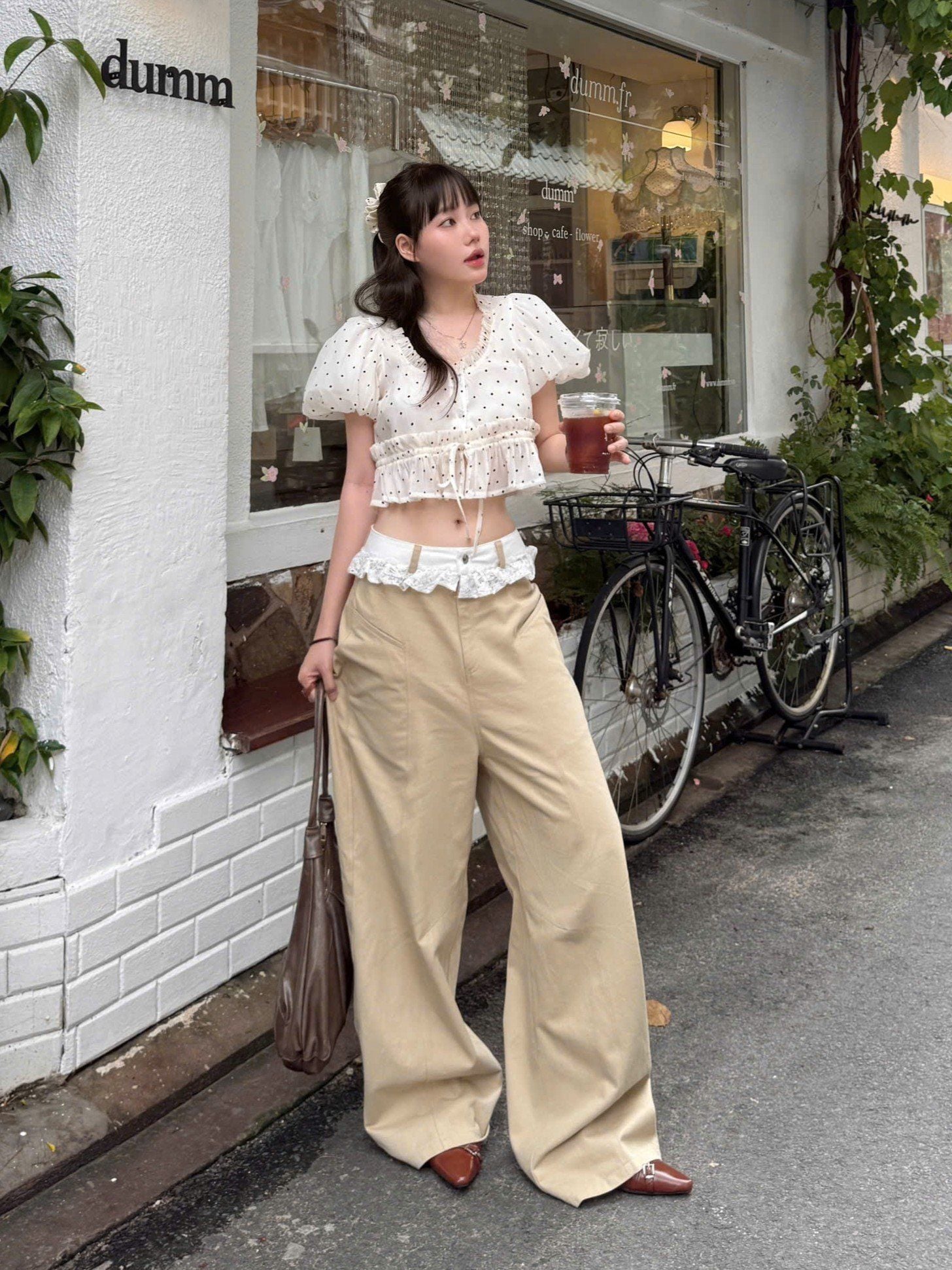  Quần kaki ống rộng phối ren SOOLY - KILLSYSTEM 