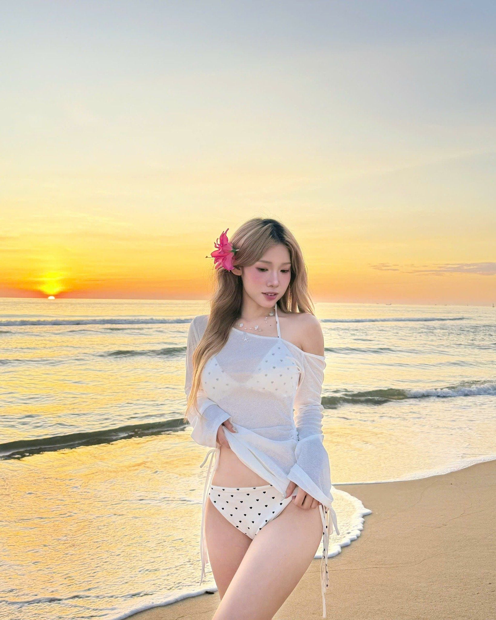  Áo xuyên thấu tay dài dây rút RUBY - KILLSYSTEM 