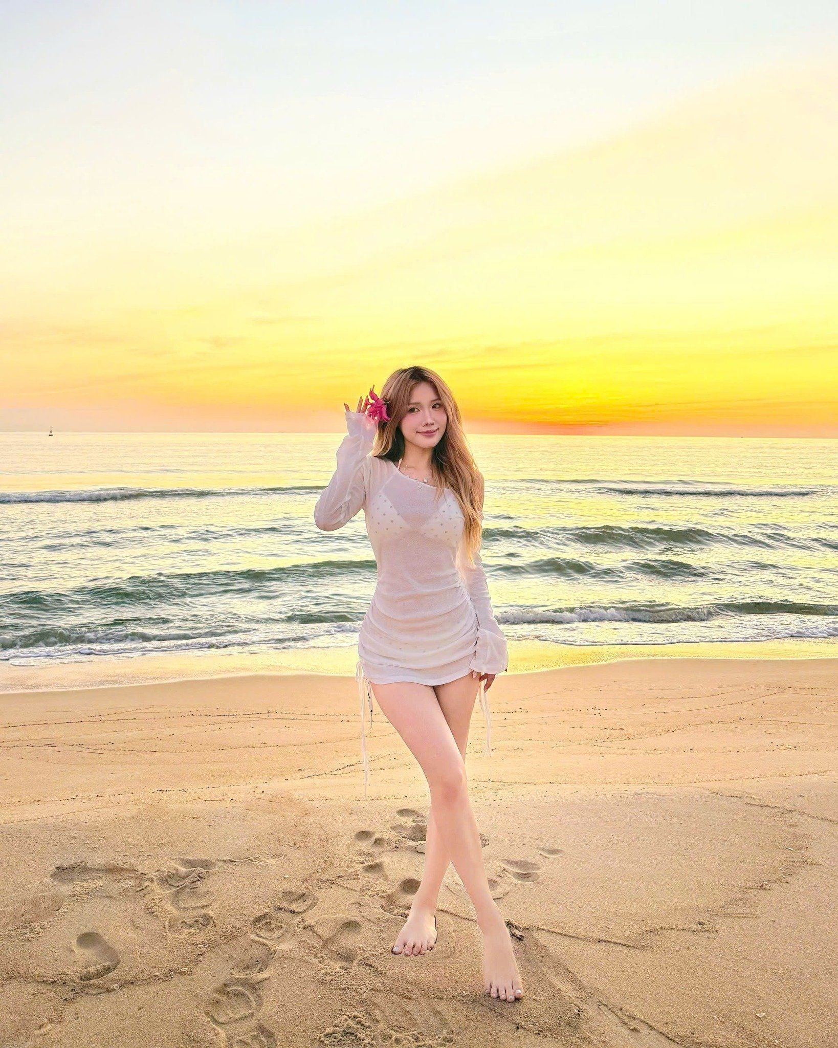  Áo xuyên thấu tay dài dây rút RUBY - KILLSYSTEM 