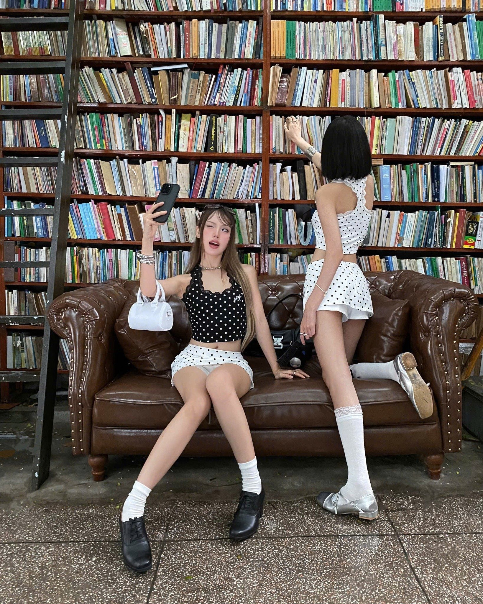  Áo ba lỗ phối ren chấm bi MARIEN -KILLSYSTEM 