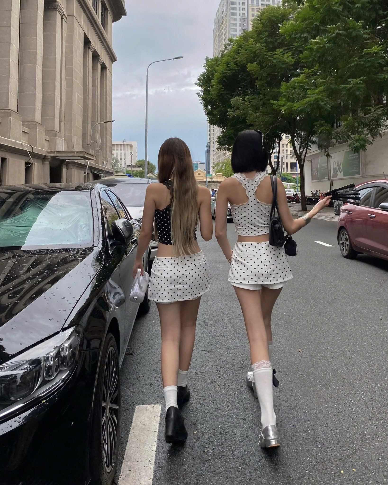  Áo ba lỗ phối ren chấm bi MARIEN -KILLSYSTEM 