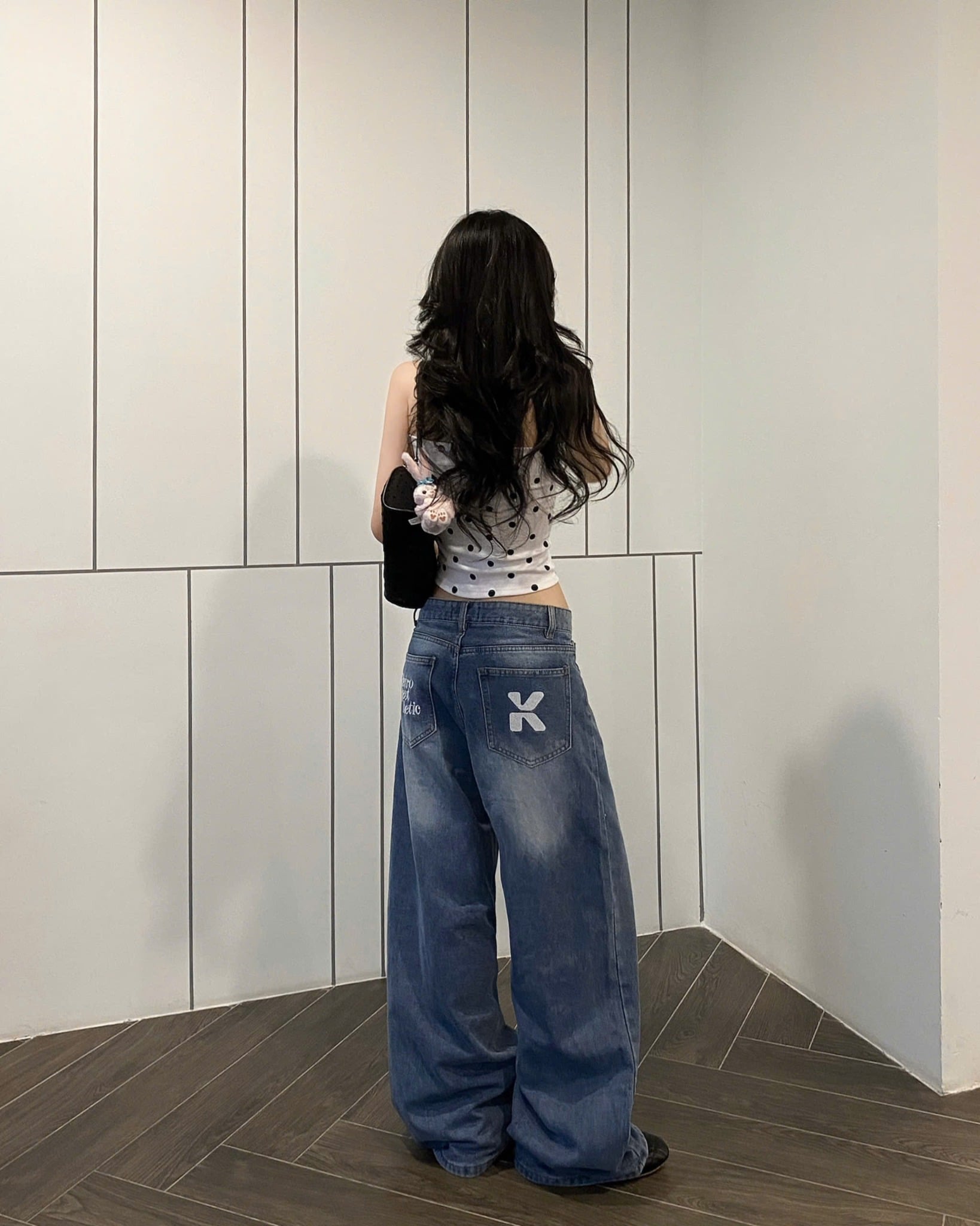  Quần jeans ống suông thêu túi RETRO AESTHETIC - KILLSYSTEM 