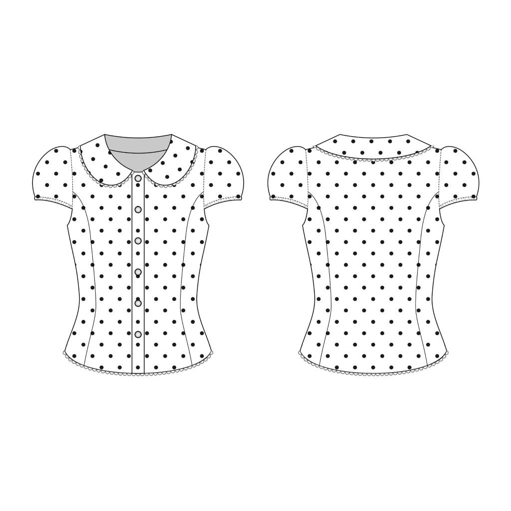  Áo sơ mi ngắn chấm bi tay phồng POLKA - KILL SYSTEM 