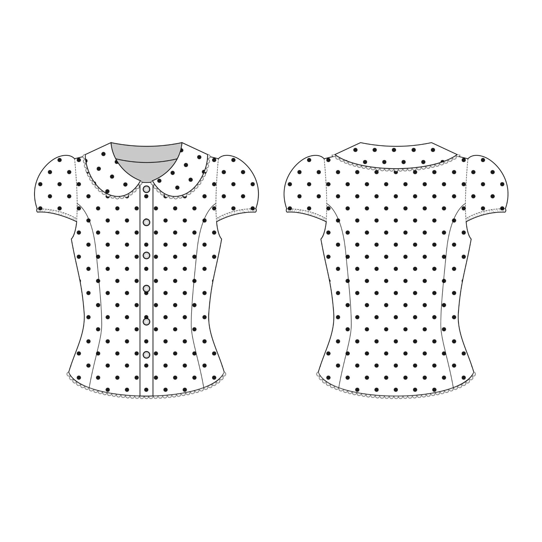  Áo sơ mi ngắn chấm bi tay phồng POLKA - KILL SYSTEM 