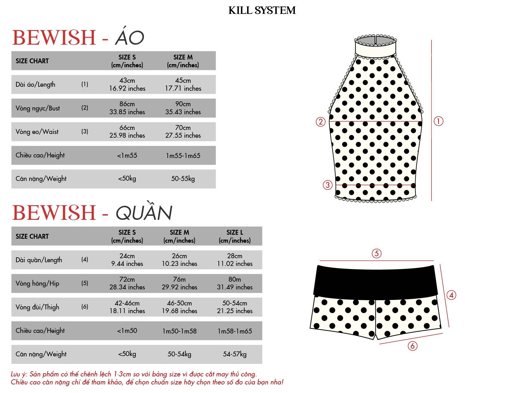  Áo yếm chấm bi BEWISH - KILLSYSTEM 