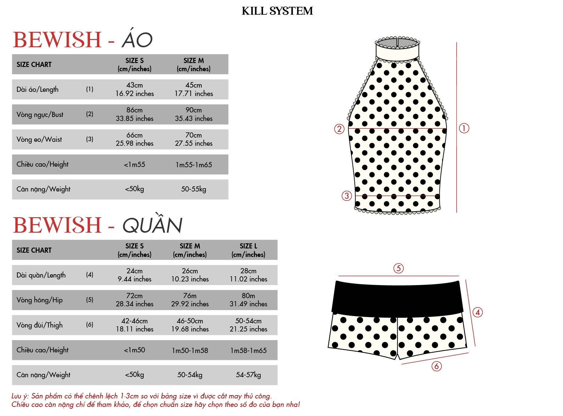 Áo yếm chấm bi BEWISH - KILLSYSTEM 