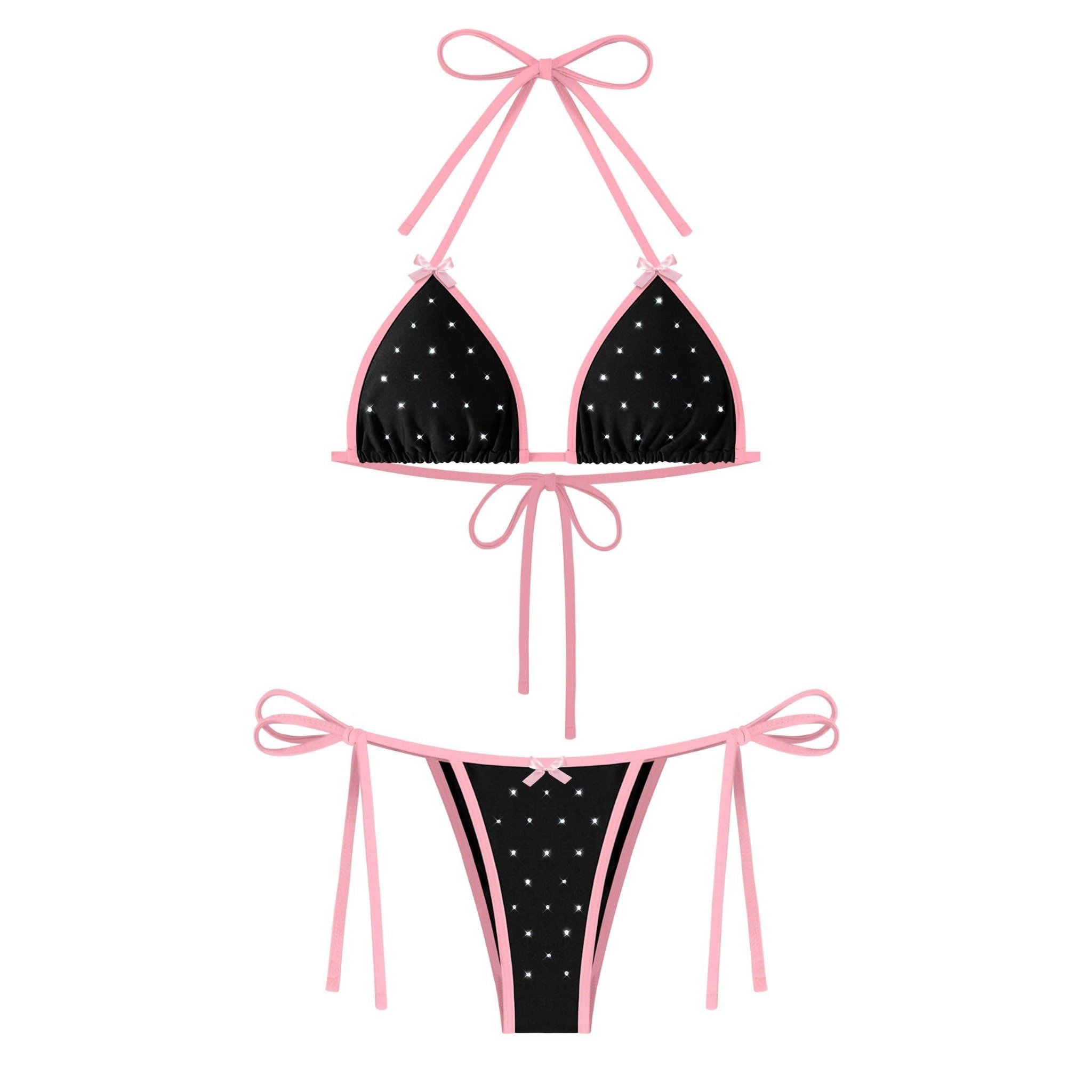  Bikini 2 mảnh đính đá lấp lánh phối viền SEBIN - KILL SYSTEM 