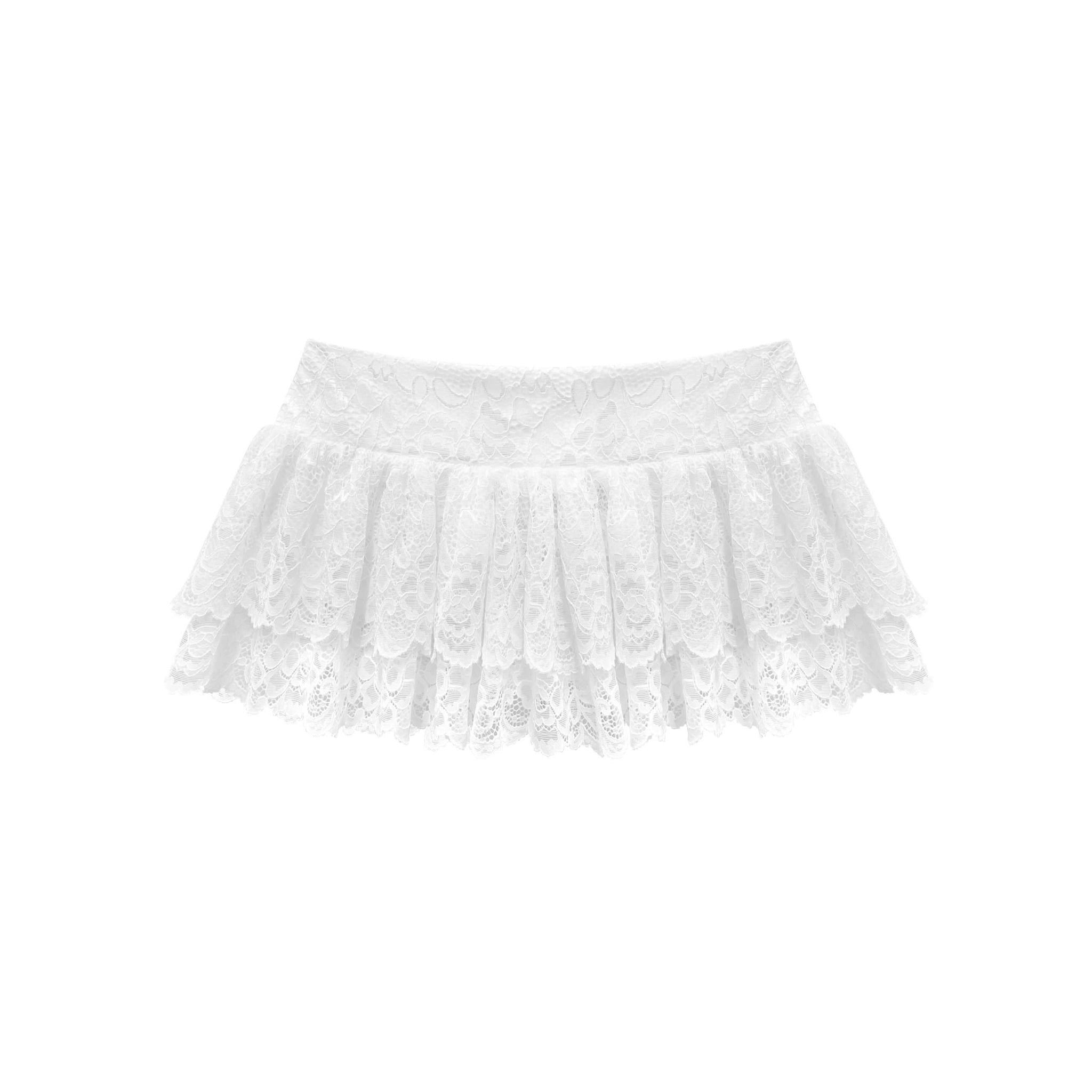  Chân váy ren ngắn cạp thấp 2 tầng YELI - KILL SYSTEM 