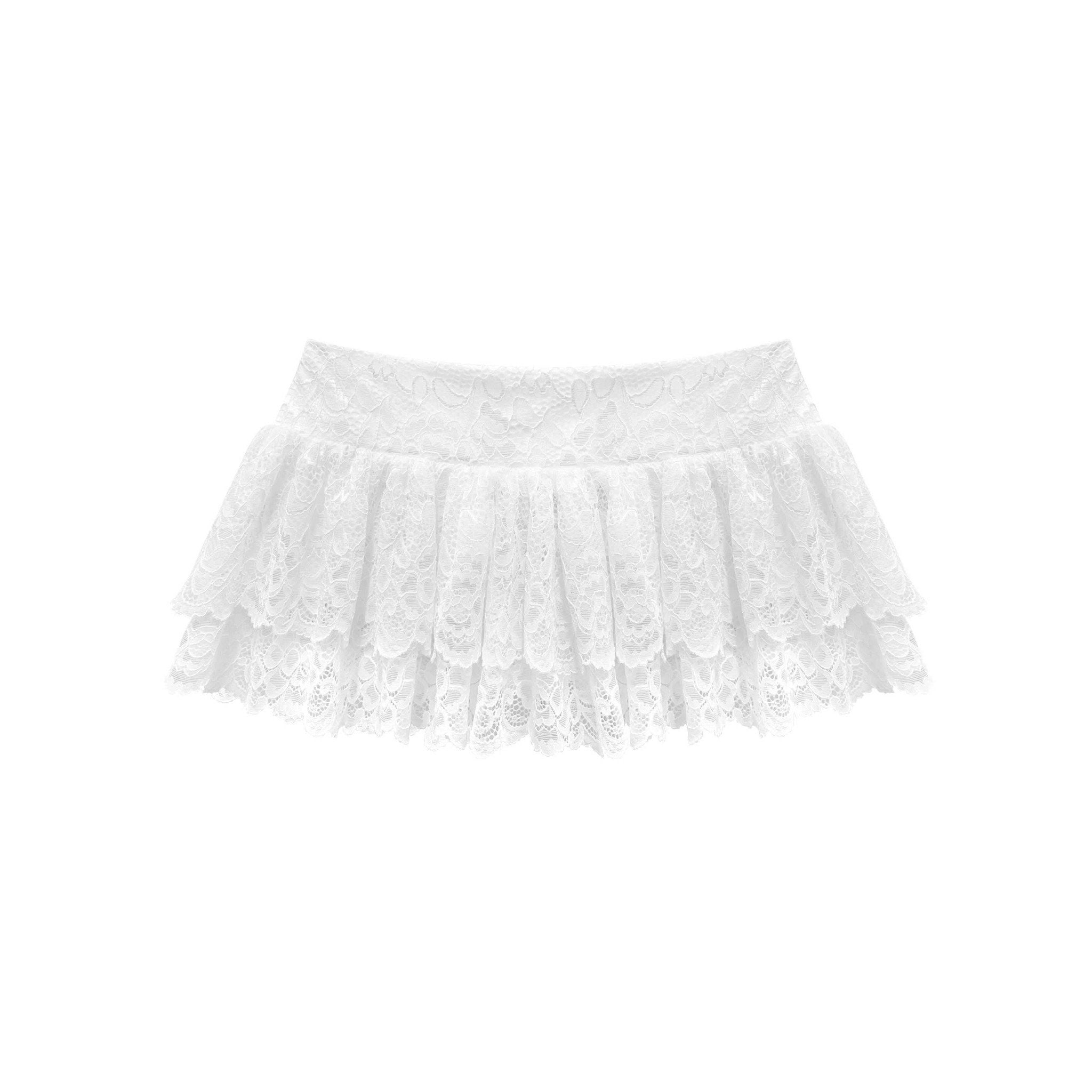  Chân váy ren ngắn cạp thấp 2 tầng YELI - KILL SYSTEM 