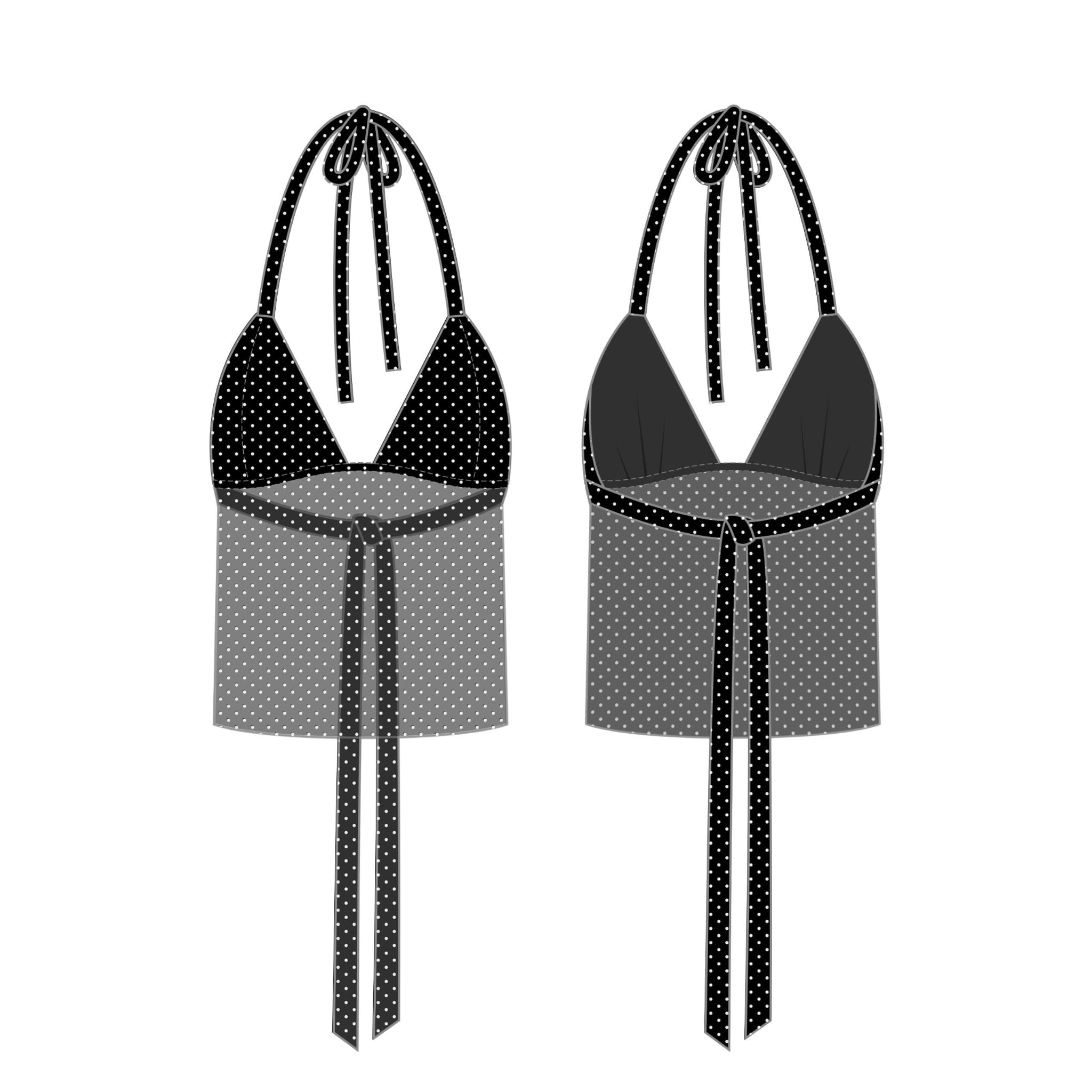  Áo yếm xuyên thấu chấm bi MIATA - KILLSYSTEM 