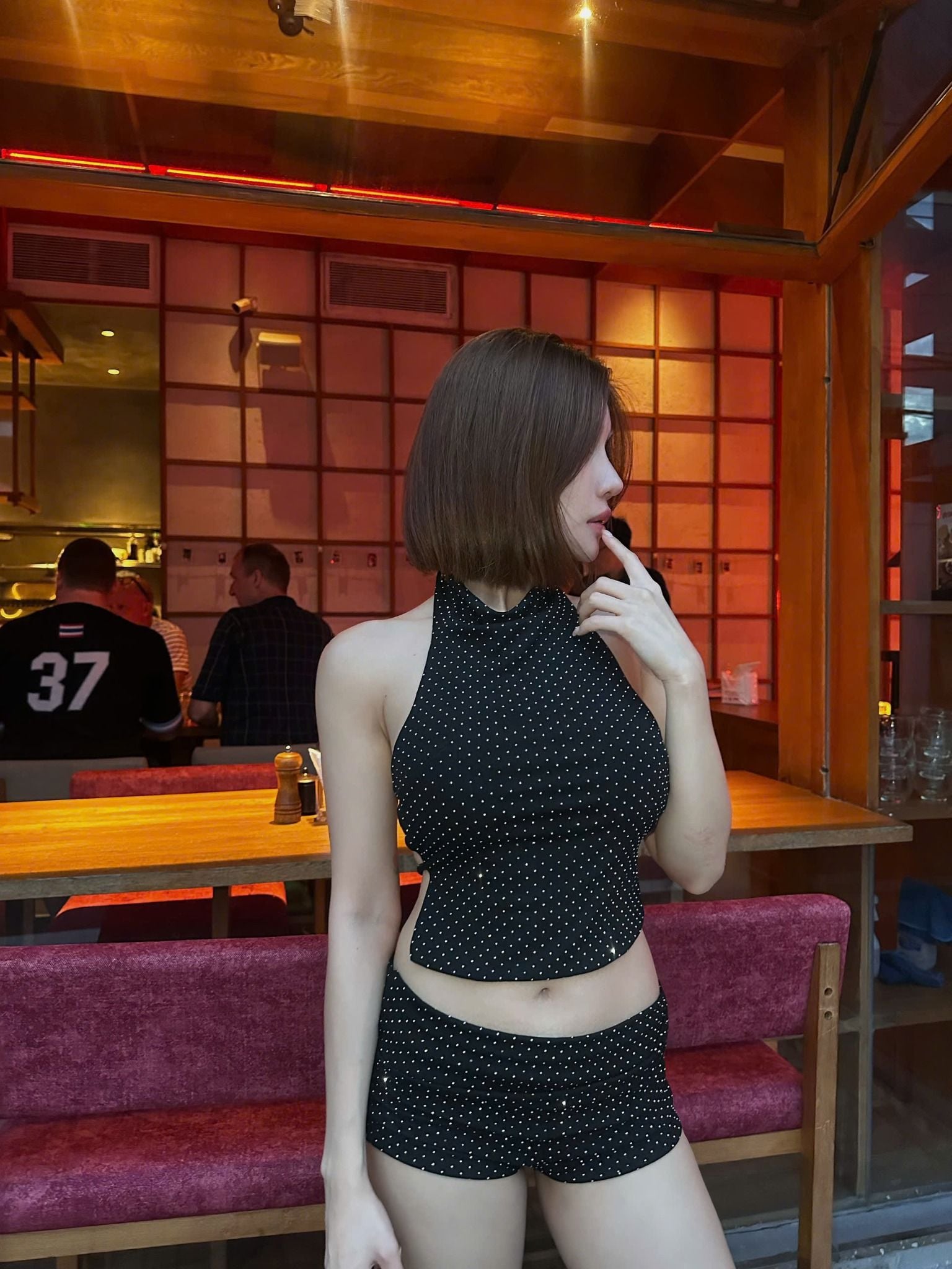  Quần short cạp trễ đính đá DABIN - KILLSYSTEM 