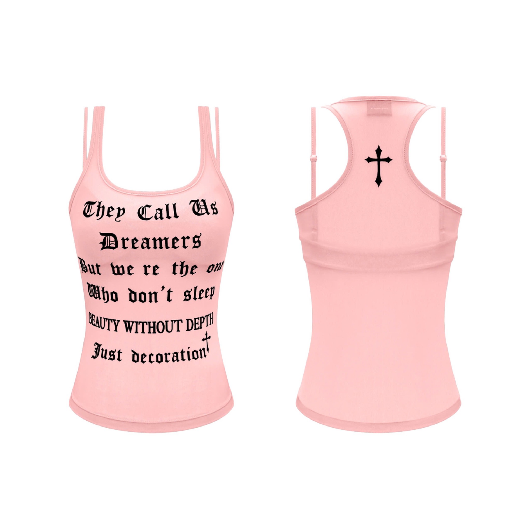  Áo ba lỗ xuyên thấu in chữ sexy tôn dáng DREAMERS - KILLSYSTEM 