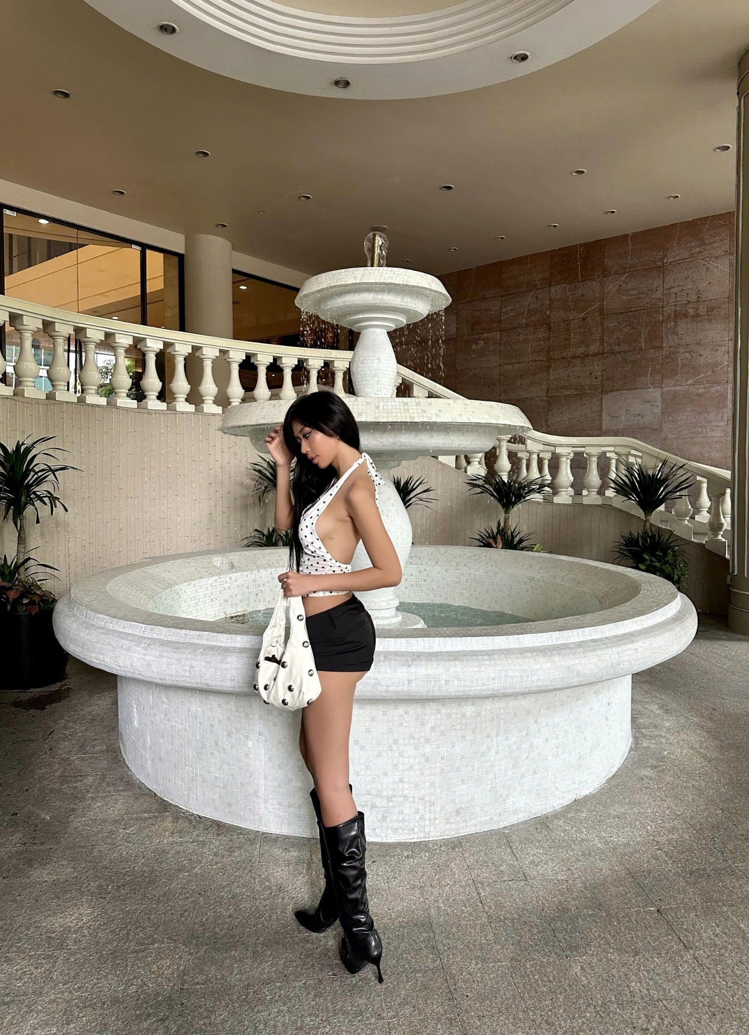  Áo yếm chấm bi hở lưng cột nơ tôn dáng JAYNE - KILLSYSTEM 