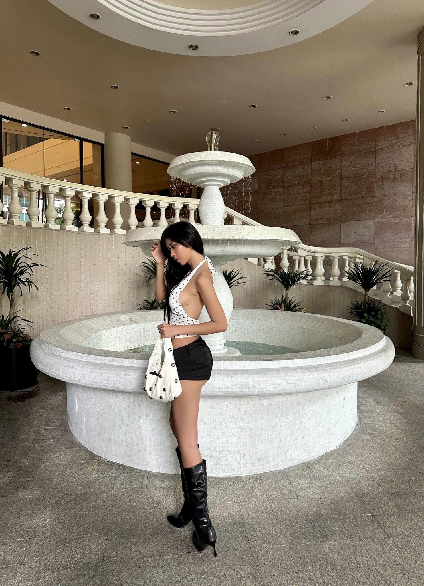  Áo yếm chấm bi hở lưng cột nơ tôn dáng JAYNE - KILLSYSTEM 