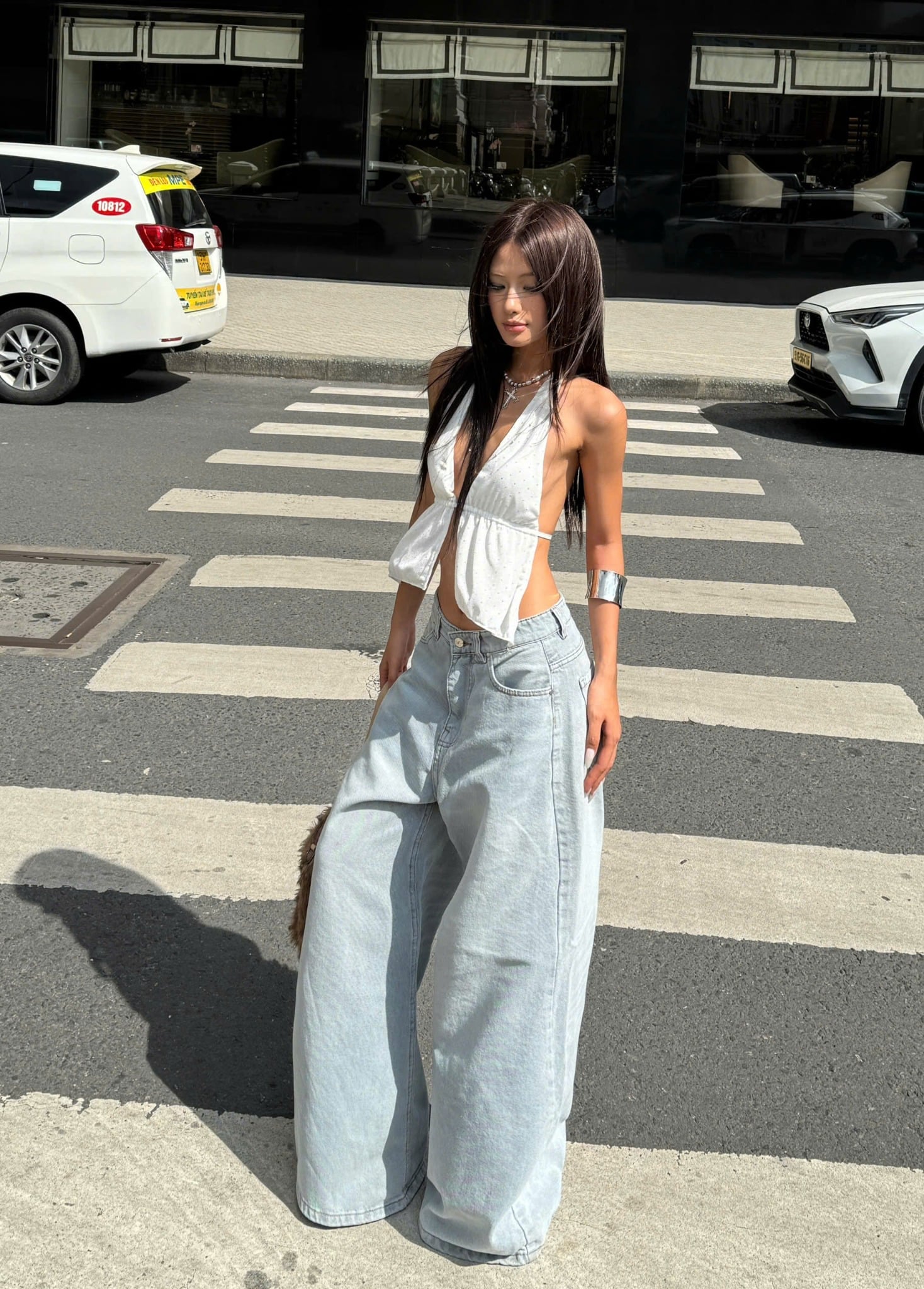  Áo yếm cột dây hở lưng tôn dáng đính đá JULIA - KILL SYSTEM 