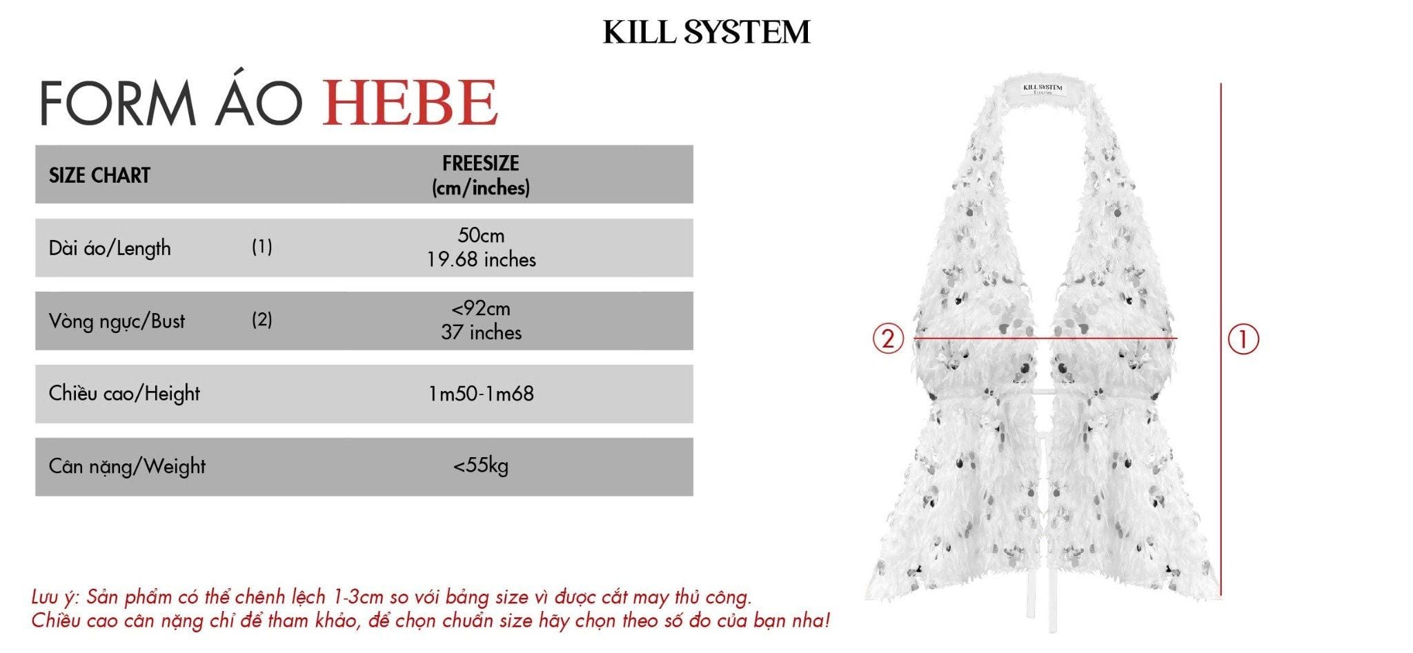  Áo yếm hở lưng cột dây lông vũ đính kim sa HEBE - KILLSYSTEM 