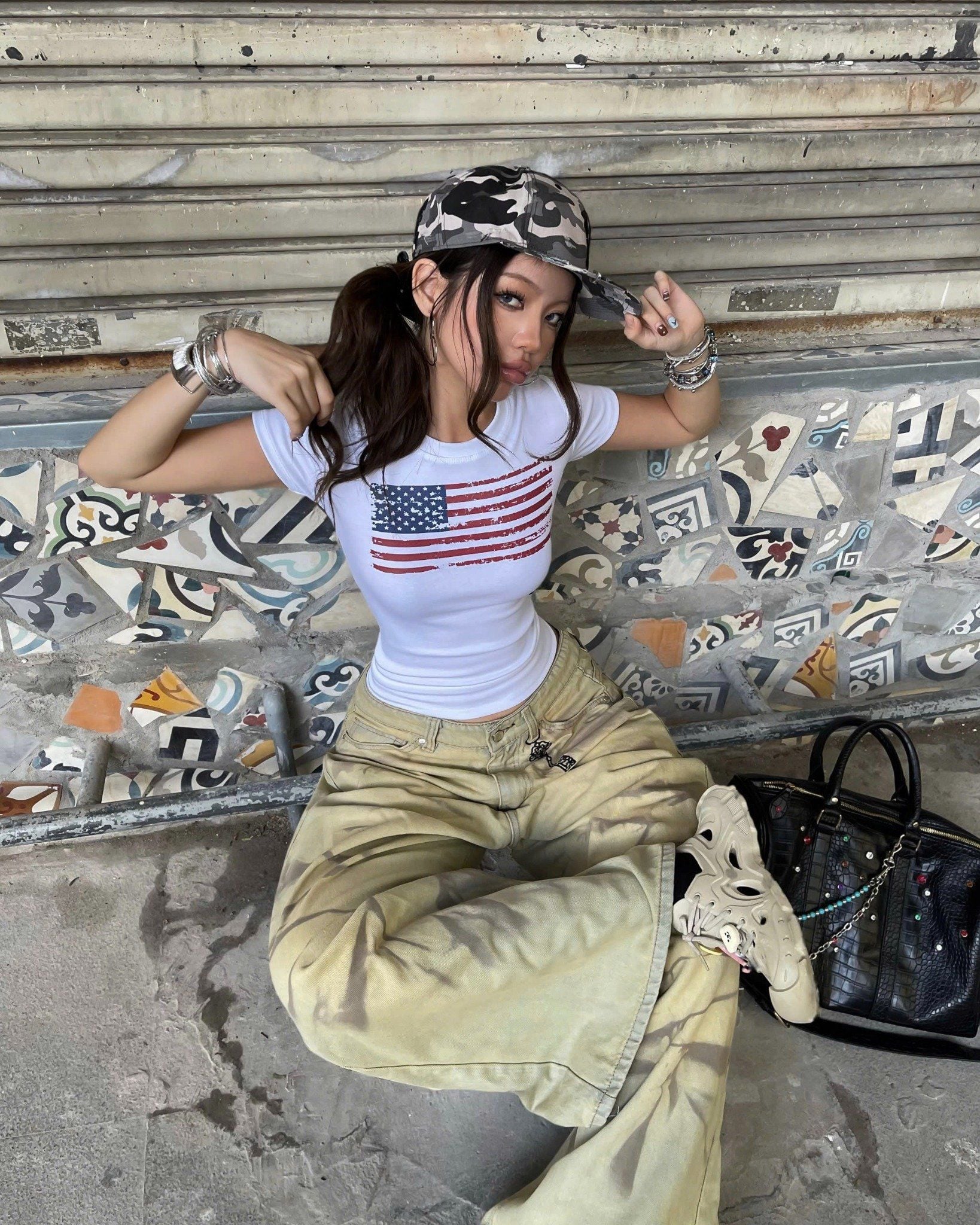  Áo thun co giãn ôm body in hình USA - KILLSYSTEM 