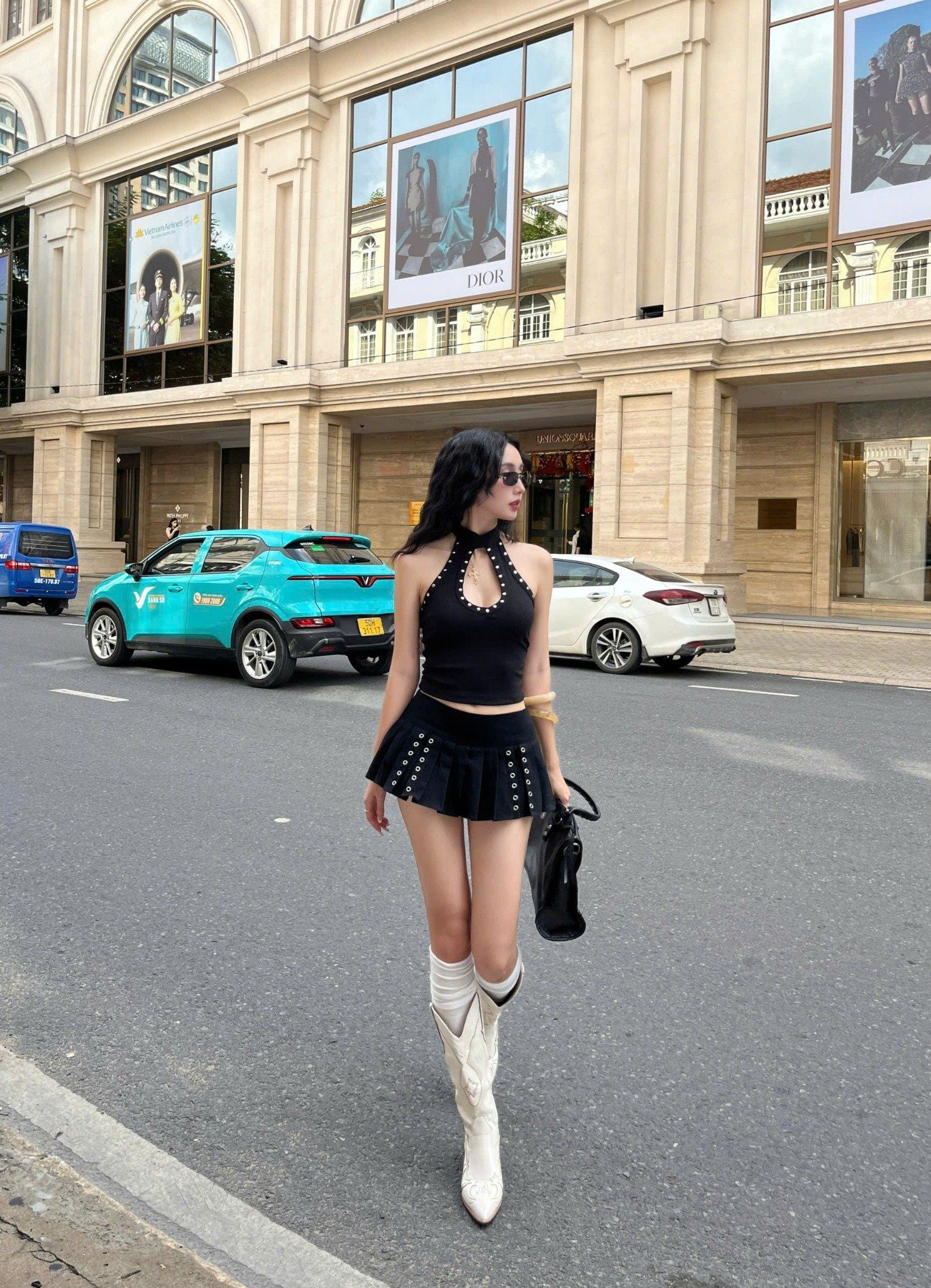  Chân váy xếp ly mắt cáo kèm quần bảo hộ SOOYUNN - KILLSYSTEM 