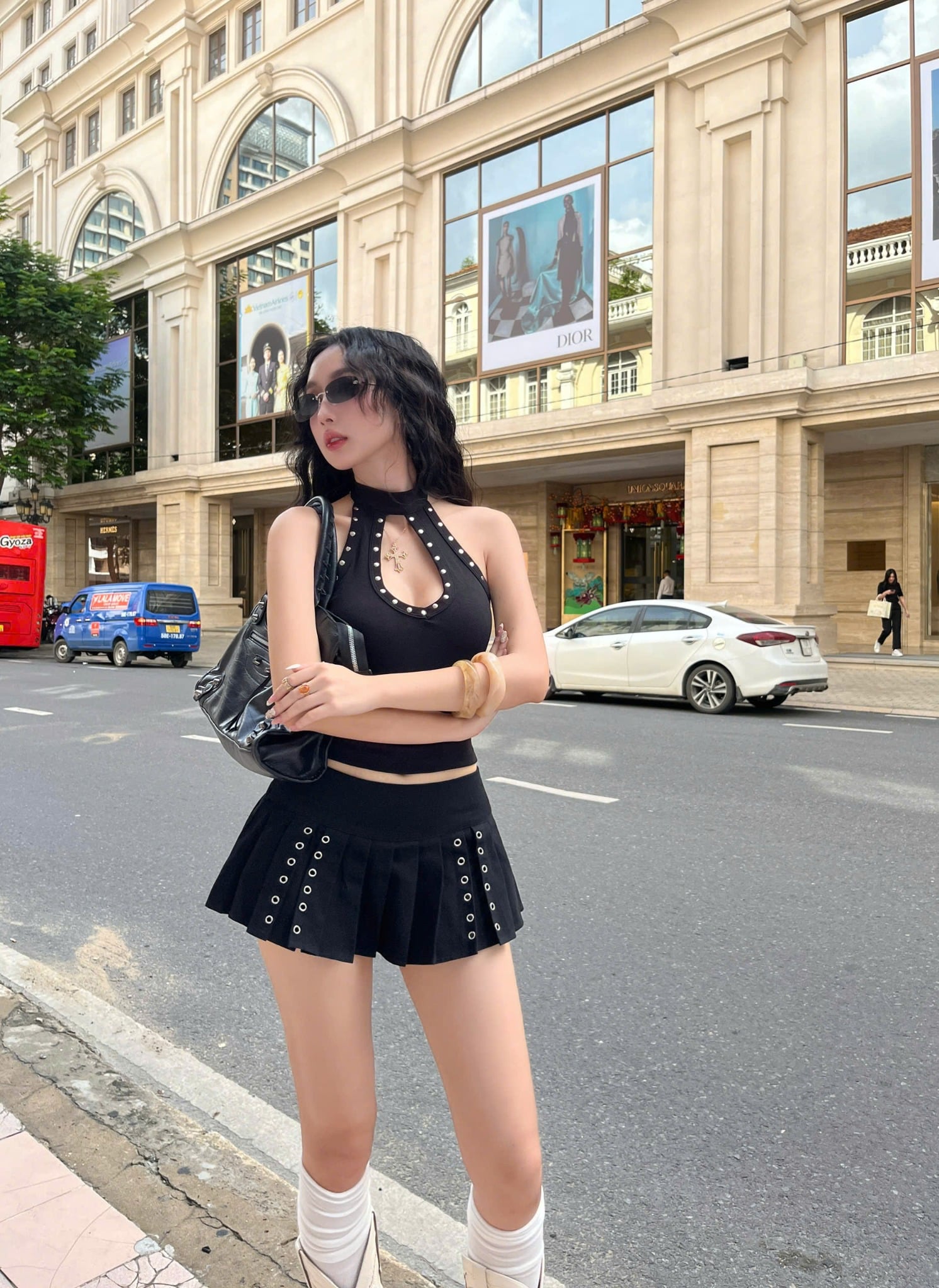  Chân váy xếp ly mắt cáo kèm quần bảo hộ SOOYUNN - KILLSYSTEM 