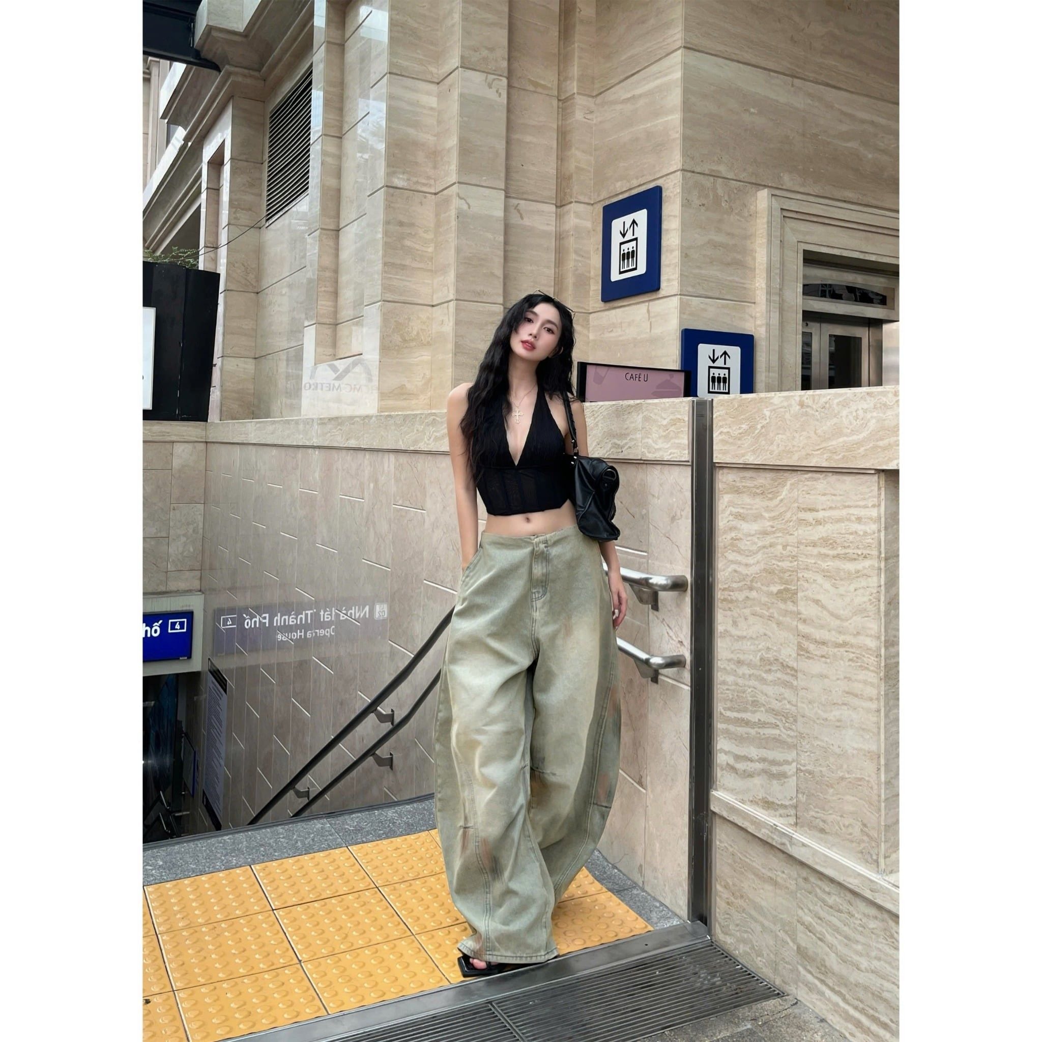  Quần jeans cạp trễ không lưng CHANGI - KILLSYSTEM 