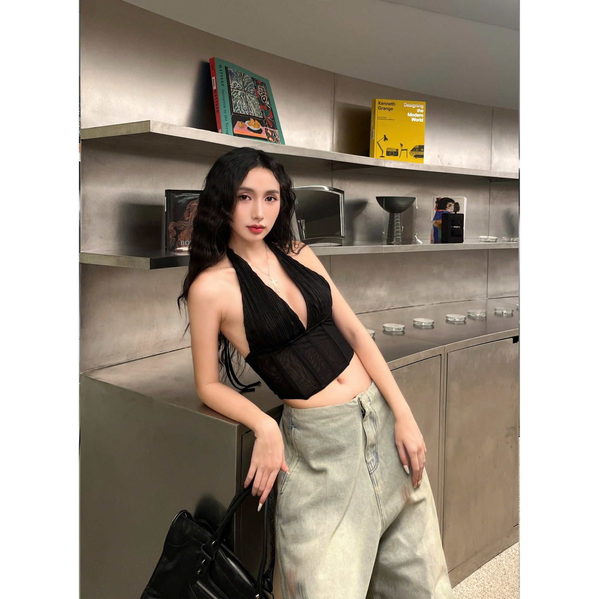  Quần jeans cạp trễ không lưng CHANGI - KILLSYSTEM 