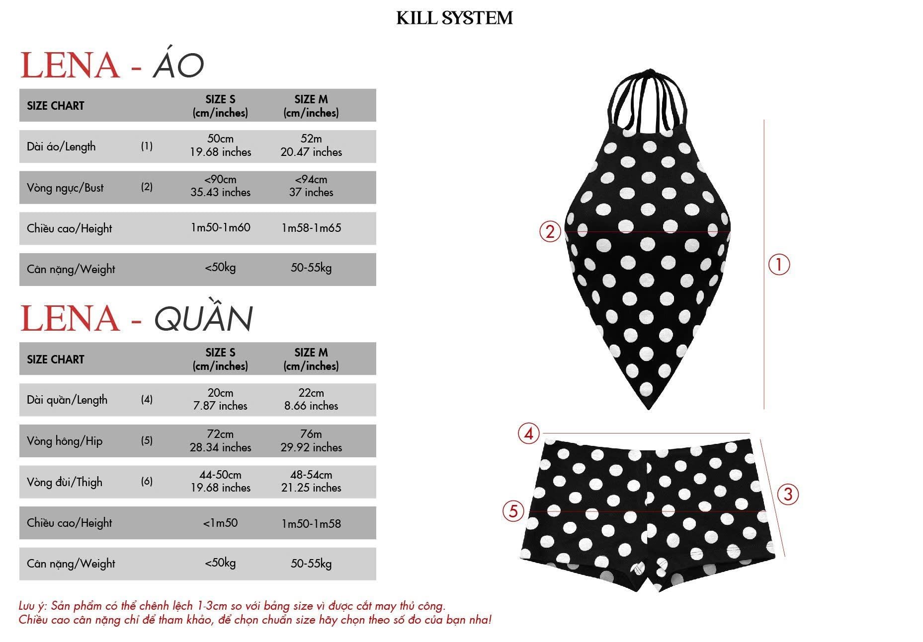  Áo yếm chấm bi tôn dáng LENA - KILLSYSTEM 