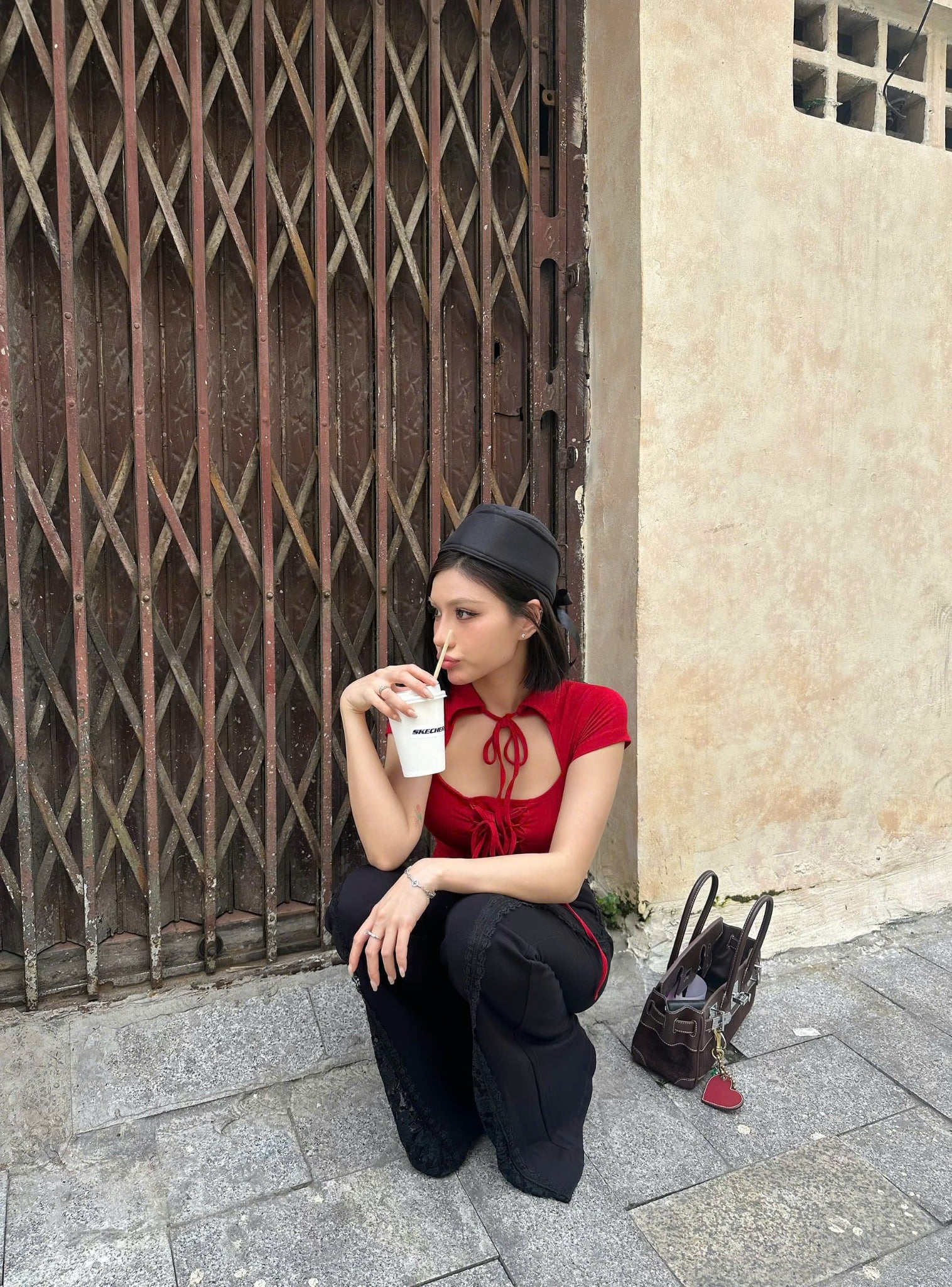  Quần ống loe dài cạp trễ phối ren tôn dáng SALDO - KILLSYSTEM 