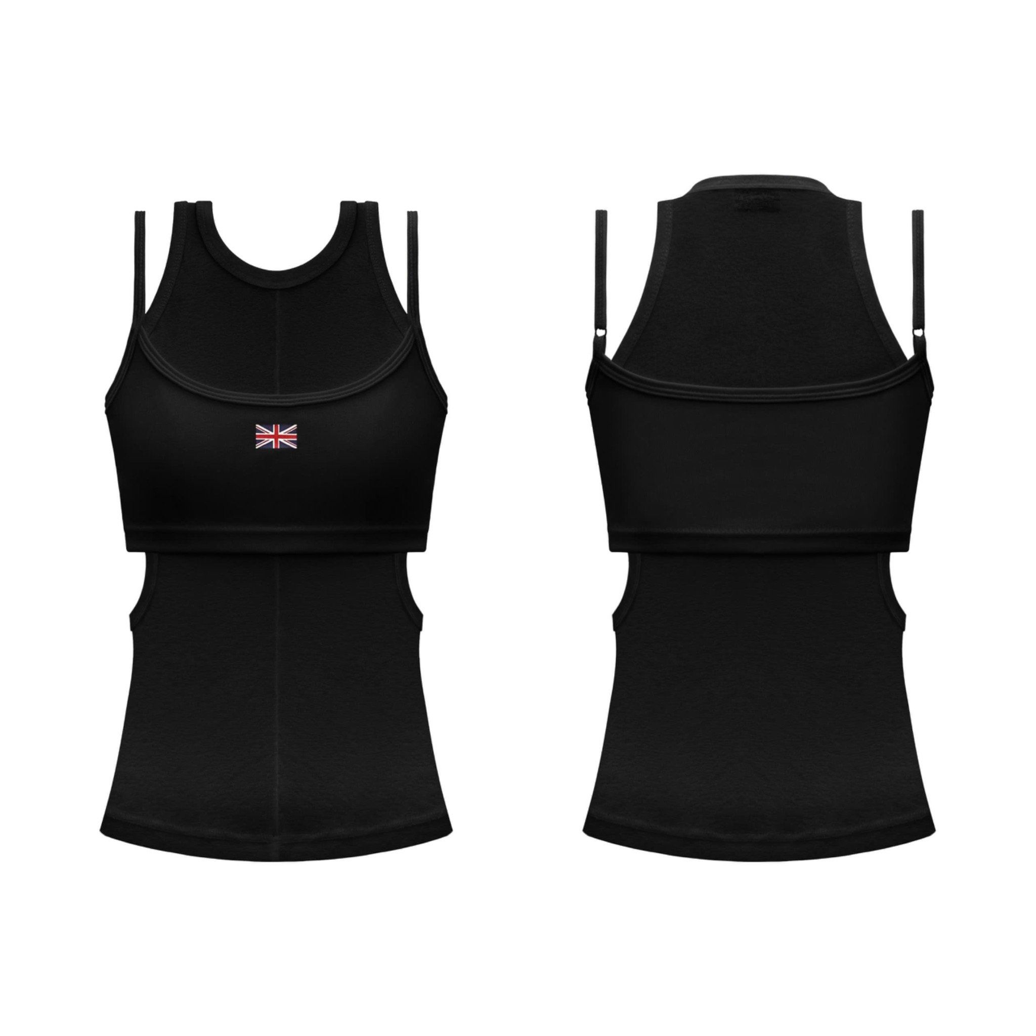  Áo ba lỗ layer hai dây khoét eo cờ Anh sexy tôn dáng YOSI - KILLSYSTEM 