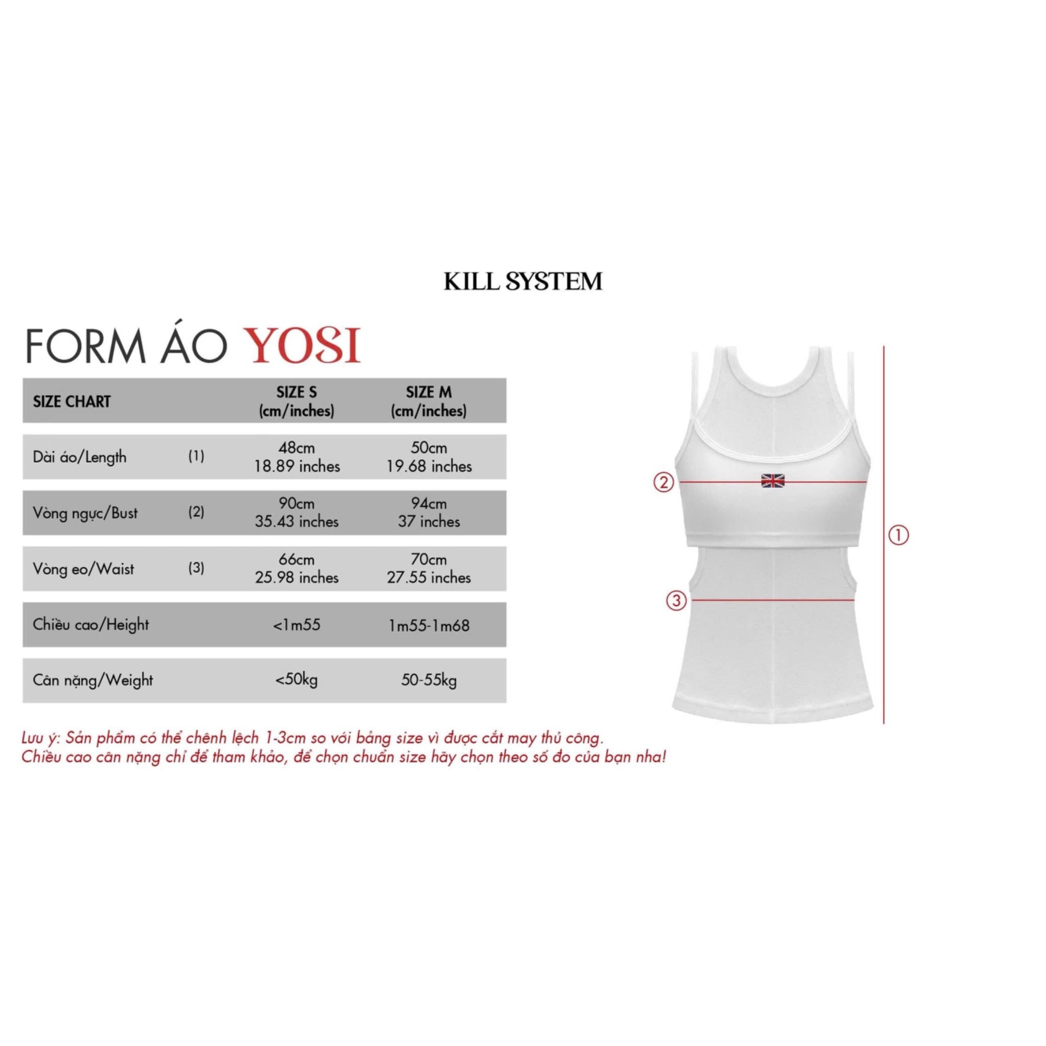  Áo ba lỗ layer hai dây khoét eo cờ Anh sexy tôn dáng YOSI - KILLSYSTEM 