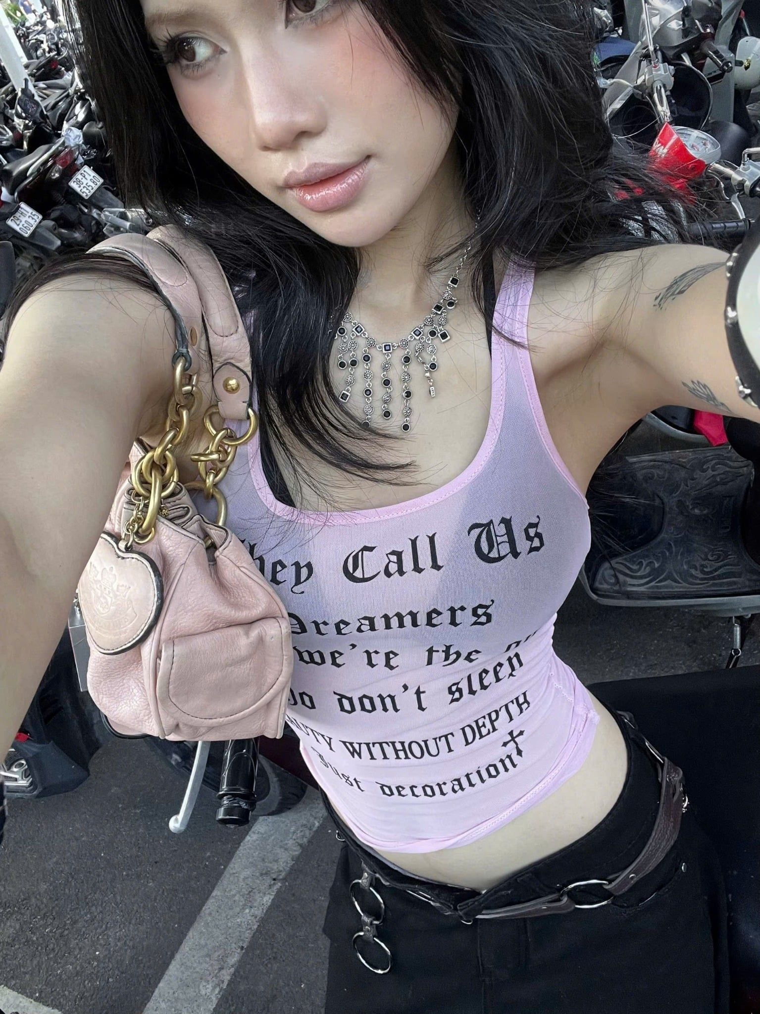  Áo ba lỗ xuyên thấu in chữ sexy tôn dáng DREAMERS - KILLSYSTEM 