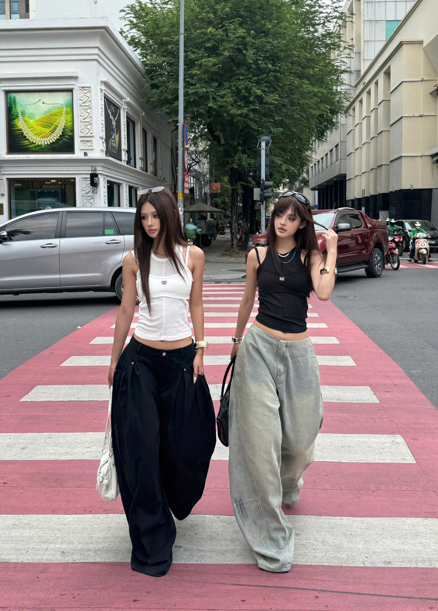  Áo ba lỗ layer hai dây khoét eo cờ Anh sexy tôn dáng YOSI - KILLSYSTEM 