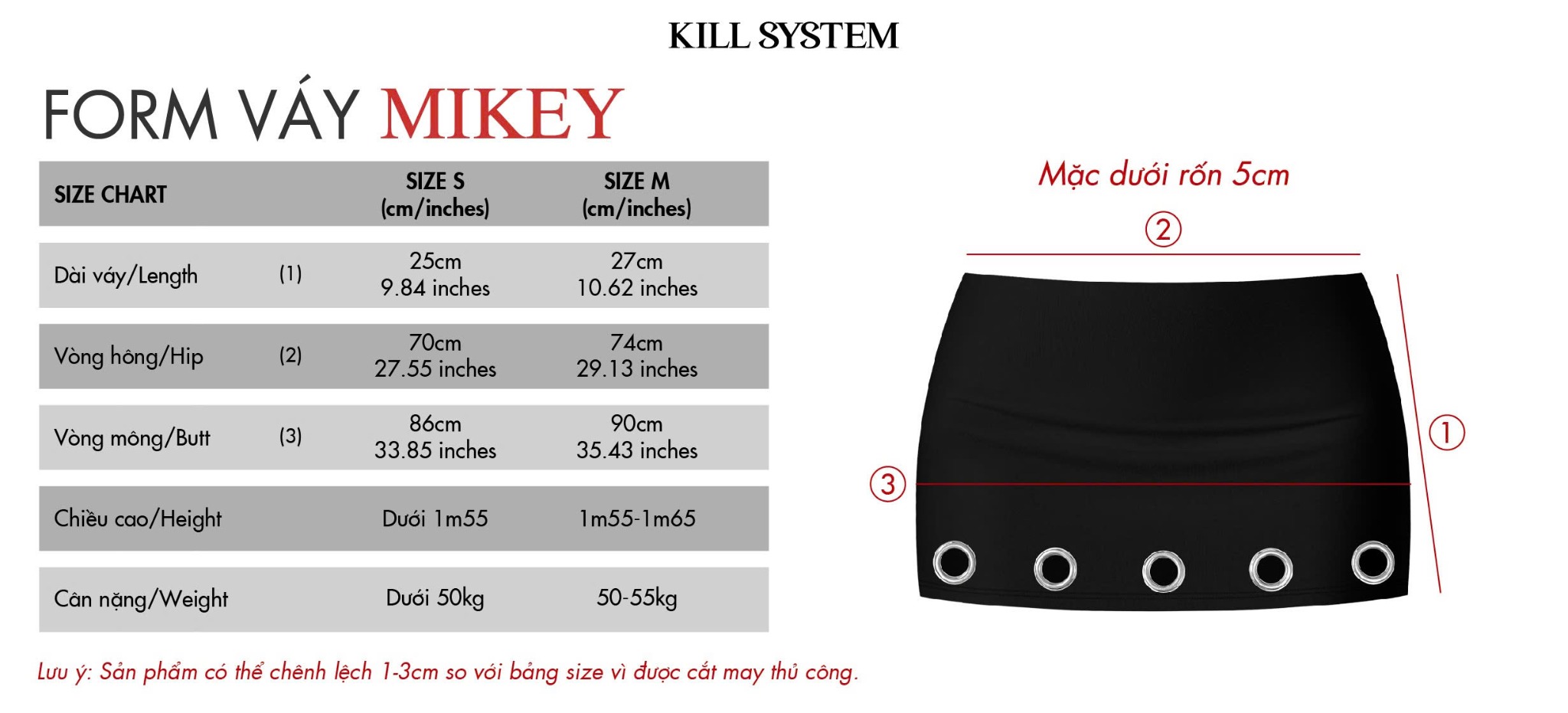  Chân váy ngắn mắt cáo sexy tôn dáng MIKEY - KILL SYSTEM 